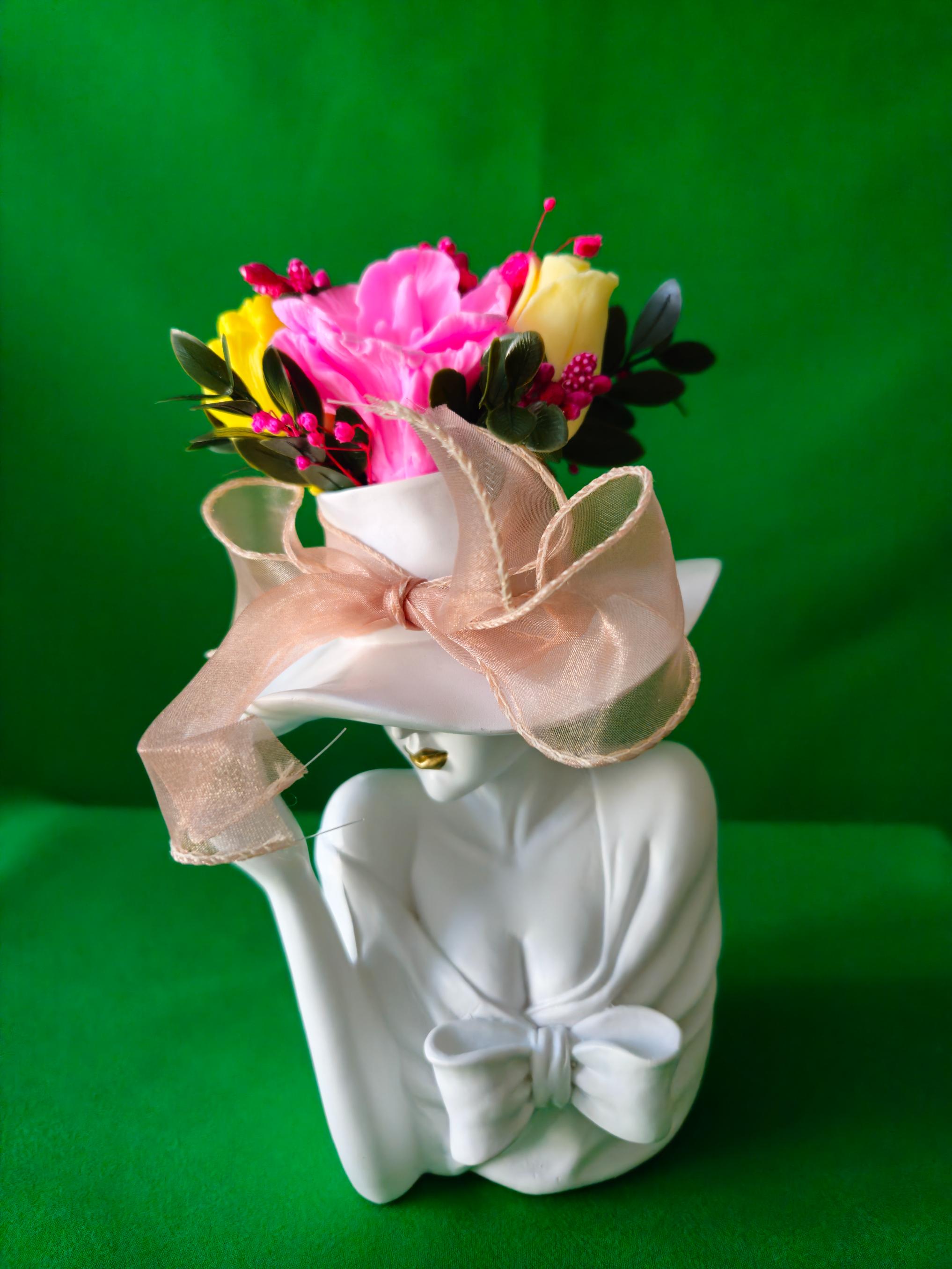 Luxury Ceramic Flower Display | Elegant Home Décor Piece