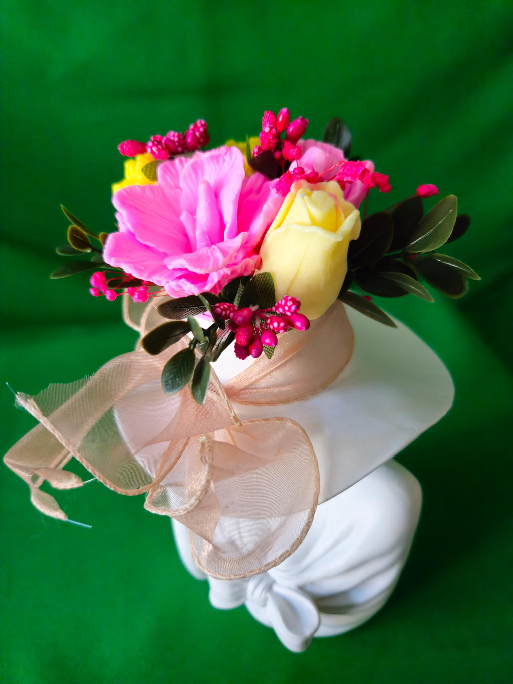 Luxury Ceramic Flower Display | Elegant Home Décor Piece