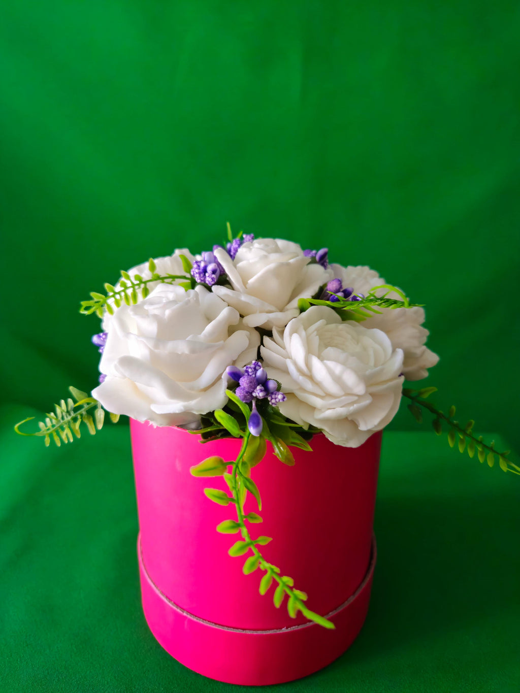 Luxury Pink Flower Box Arrangement | Handmade Gift Decor