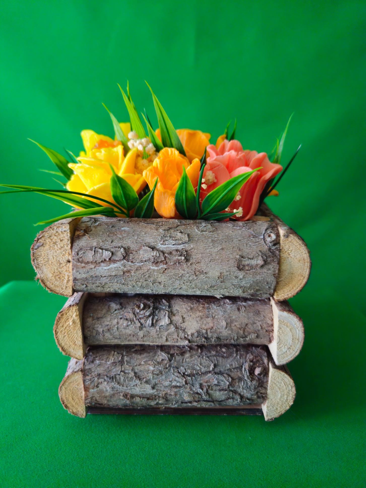 Garden Glow Box – Handcrafted Soap Flower Décor