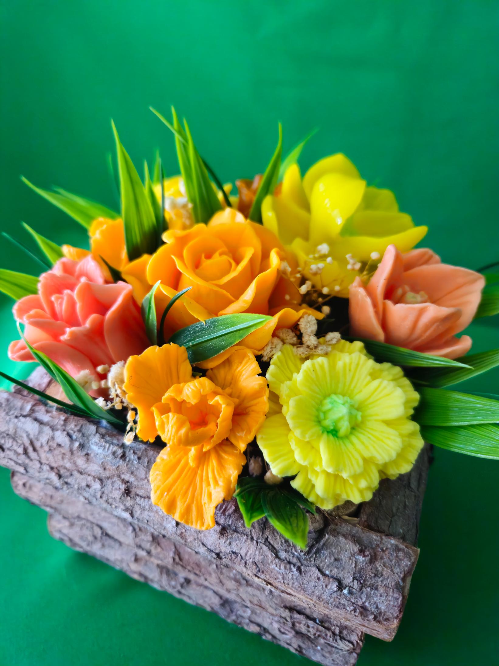 Garden Glow Box – Handcrafted Soap Flower Décor