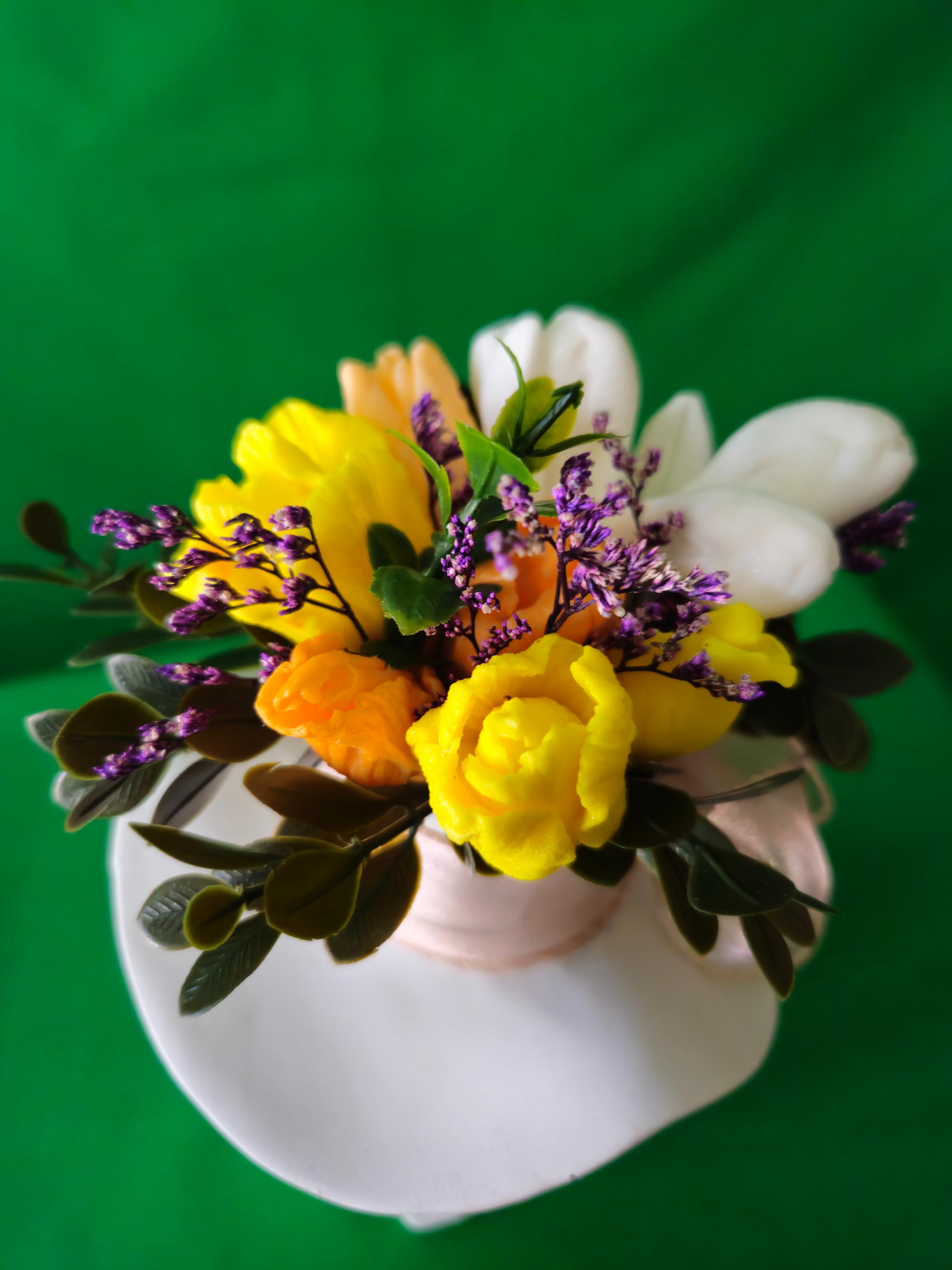 Ceramic Artisan Floral Arrangement | Handmade Decorative Gift