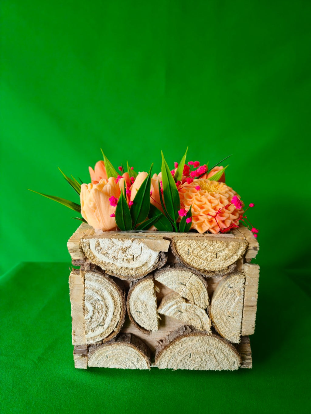 Sunset Bloom Gift Box – Elegant Soap Flower Arrangement for Home Décor