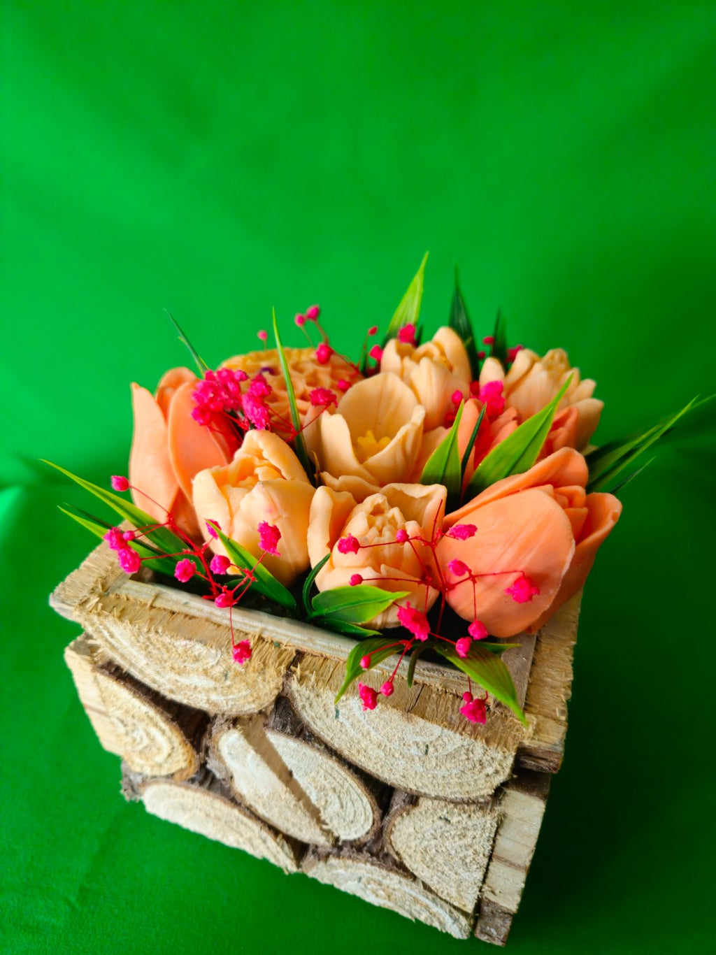 Sunset Bloom Gift Box – Elegant Soap Flower Arrangement for Home Décor