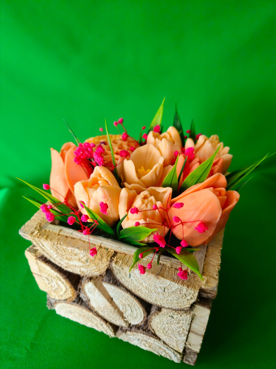 Sunset Bloom Gift Box – Elegant Soap Flower Arrangement for Home Décor