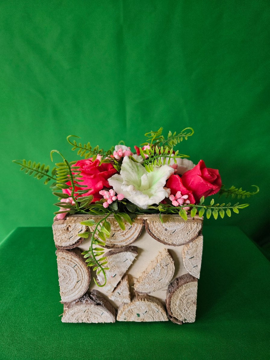 Pastel Serenity Flower Box – Luxury Scented Soap Floral Arrangement