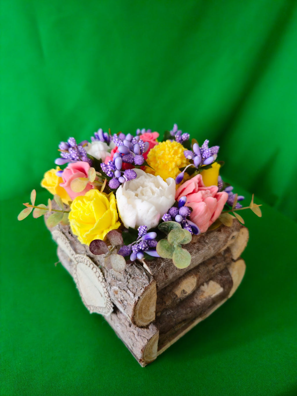 Petal Symphony Gift Box – Artistic Scented Soap Flower Arrangement