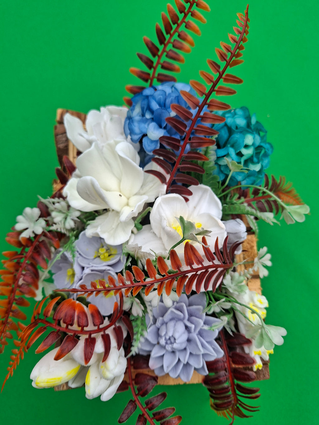 Woven Basket Floral Arrangement Artificial Flowers Home Decor