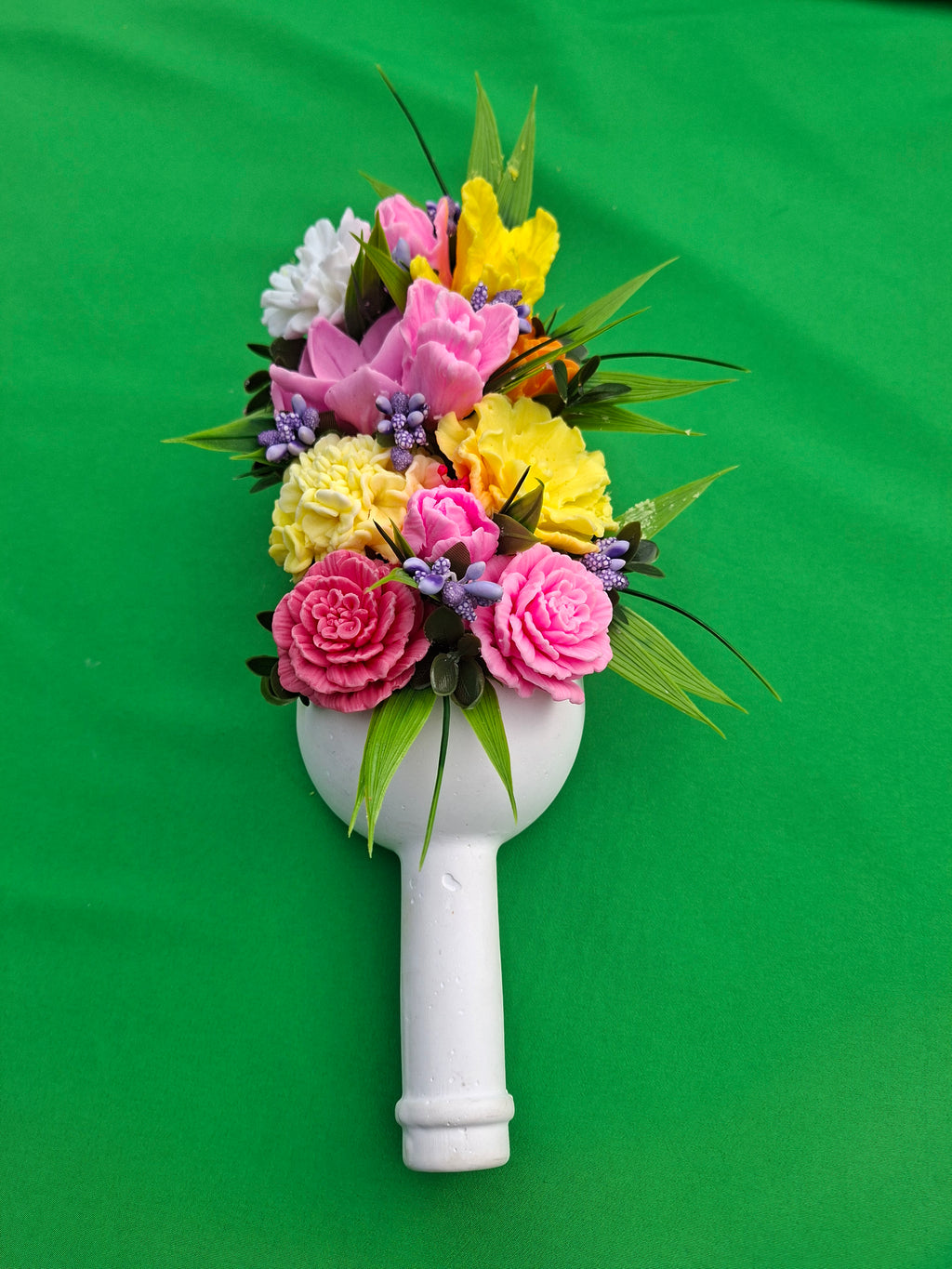 Handmade Soap Art Floral Bouquet In Bottle Display