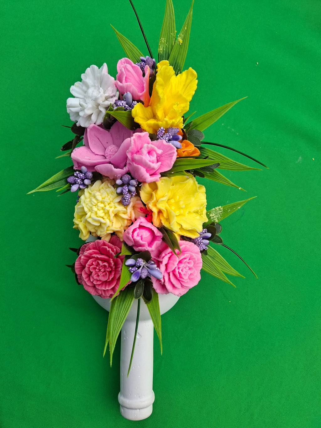 Handmade Soap Art Floral Bouquet In Bottle Display