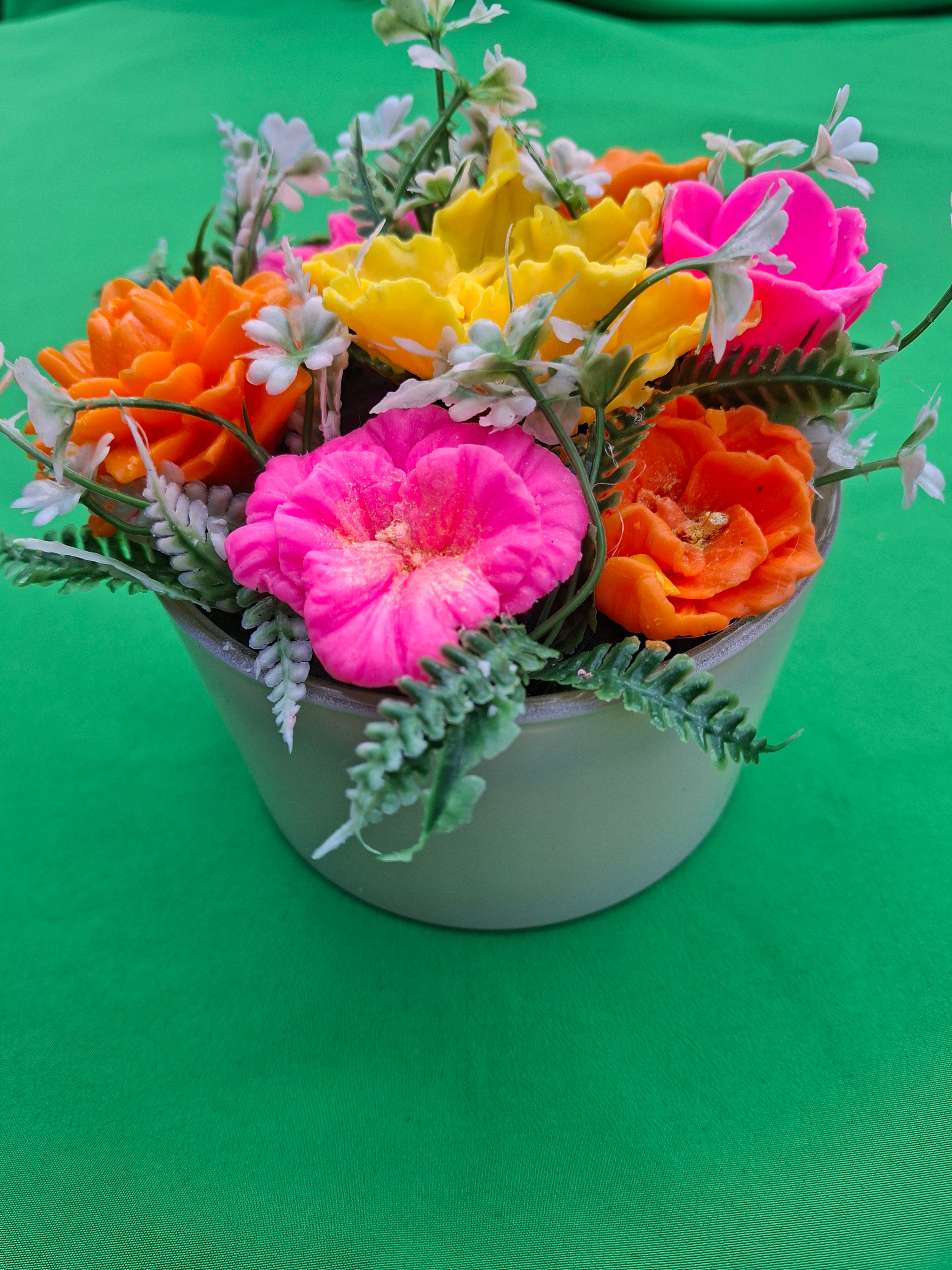 Vibrant Artificial Flower Box Arrangement In A Decorative Box For Home Decor