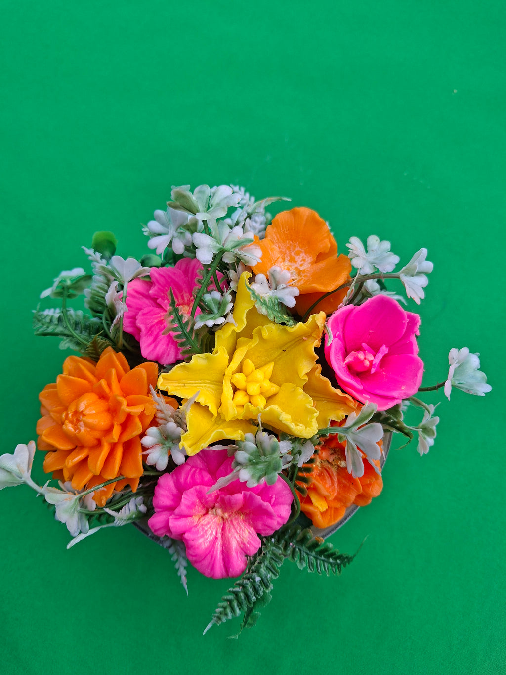 Vibrant Artificial Flower Box Arrangement In A Decorative Box For Home Decor