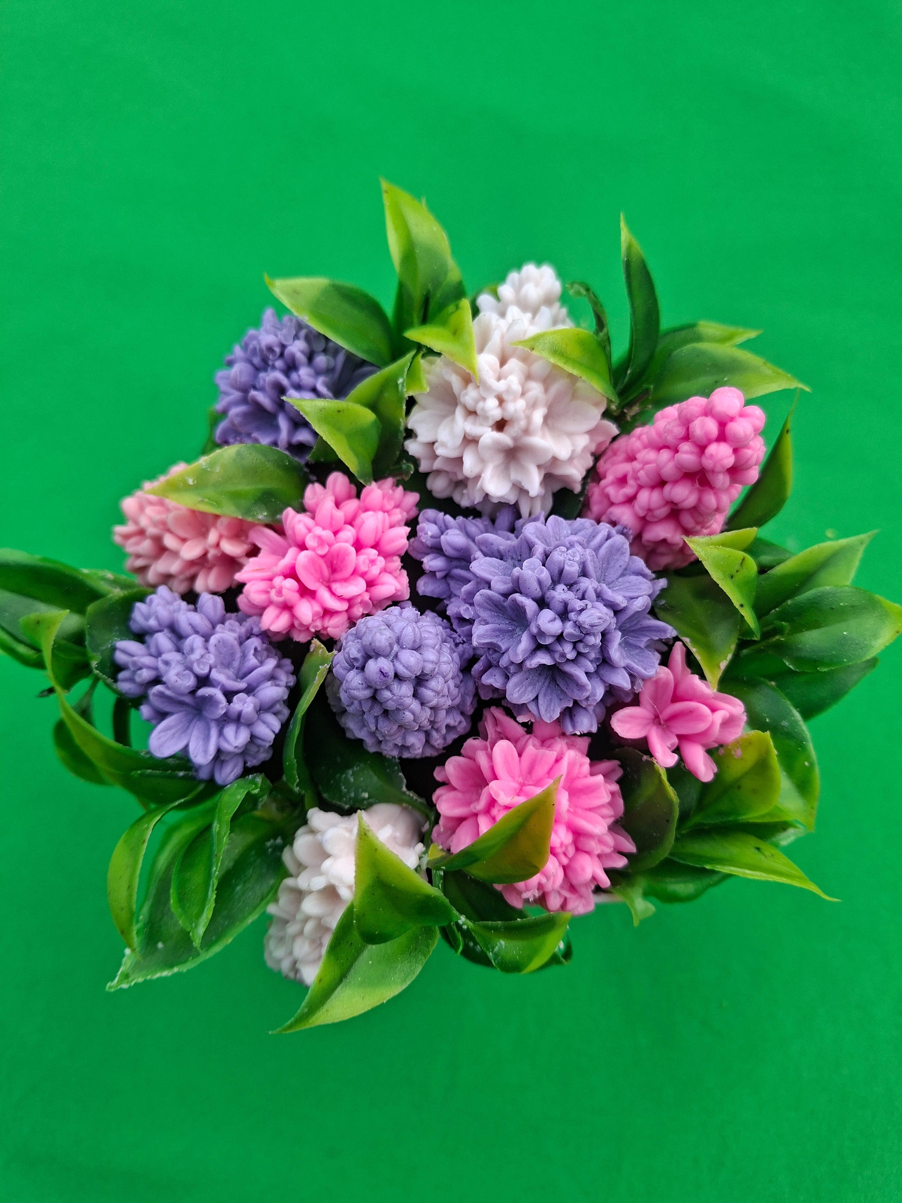 Artificial Flower Box Arrangement In Black Square Pot