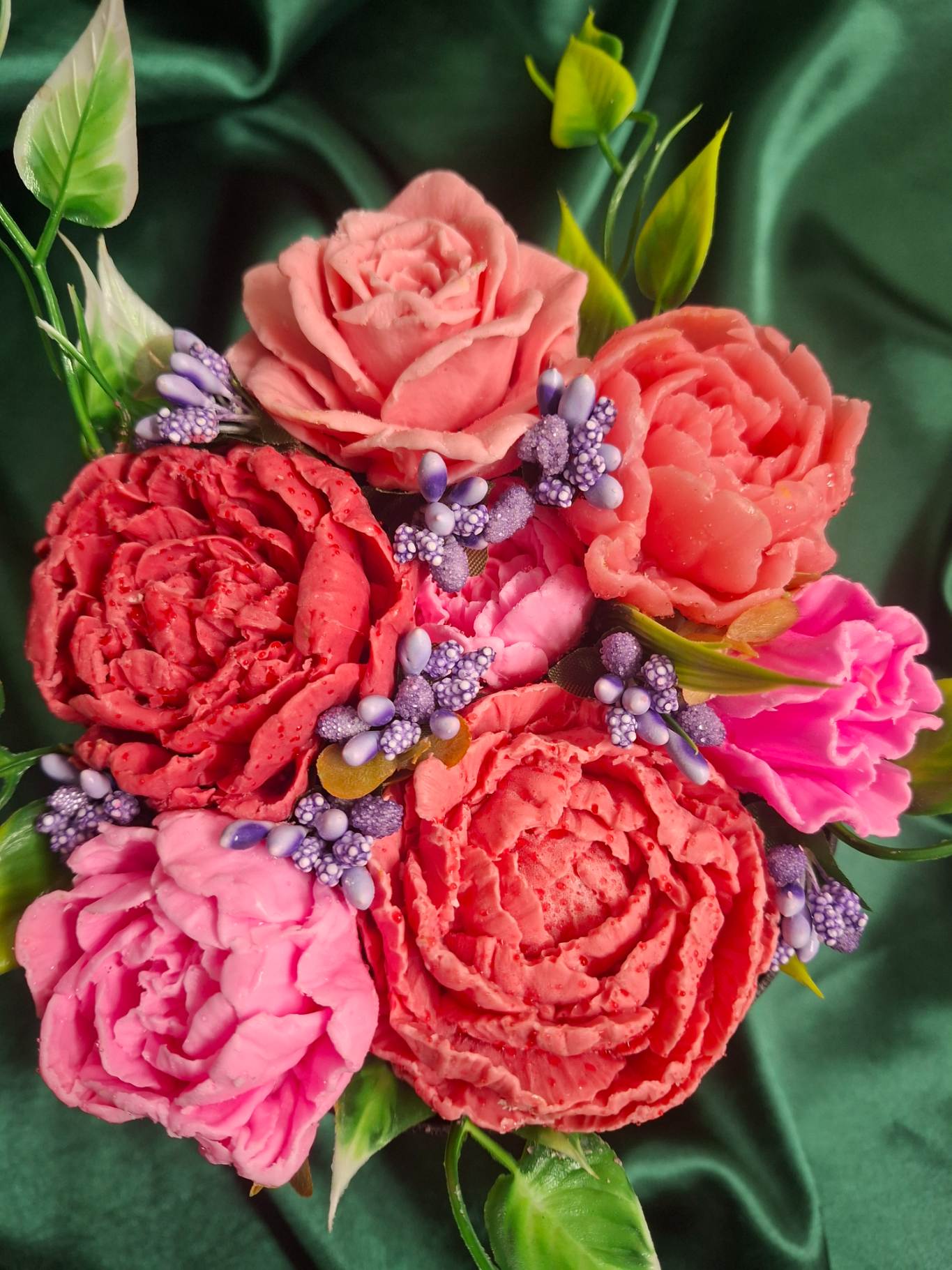 Black Hat Box Floral Arrangement Gift With Pink Peonies And Purple Accents