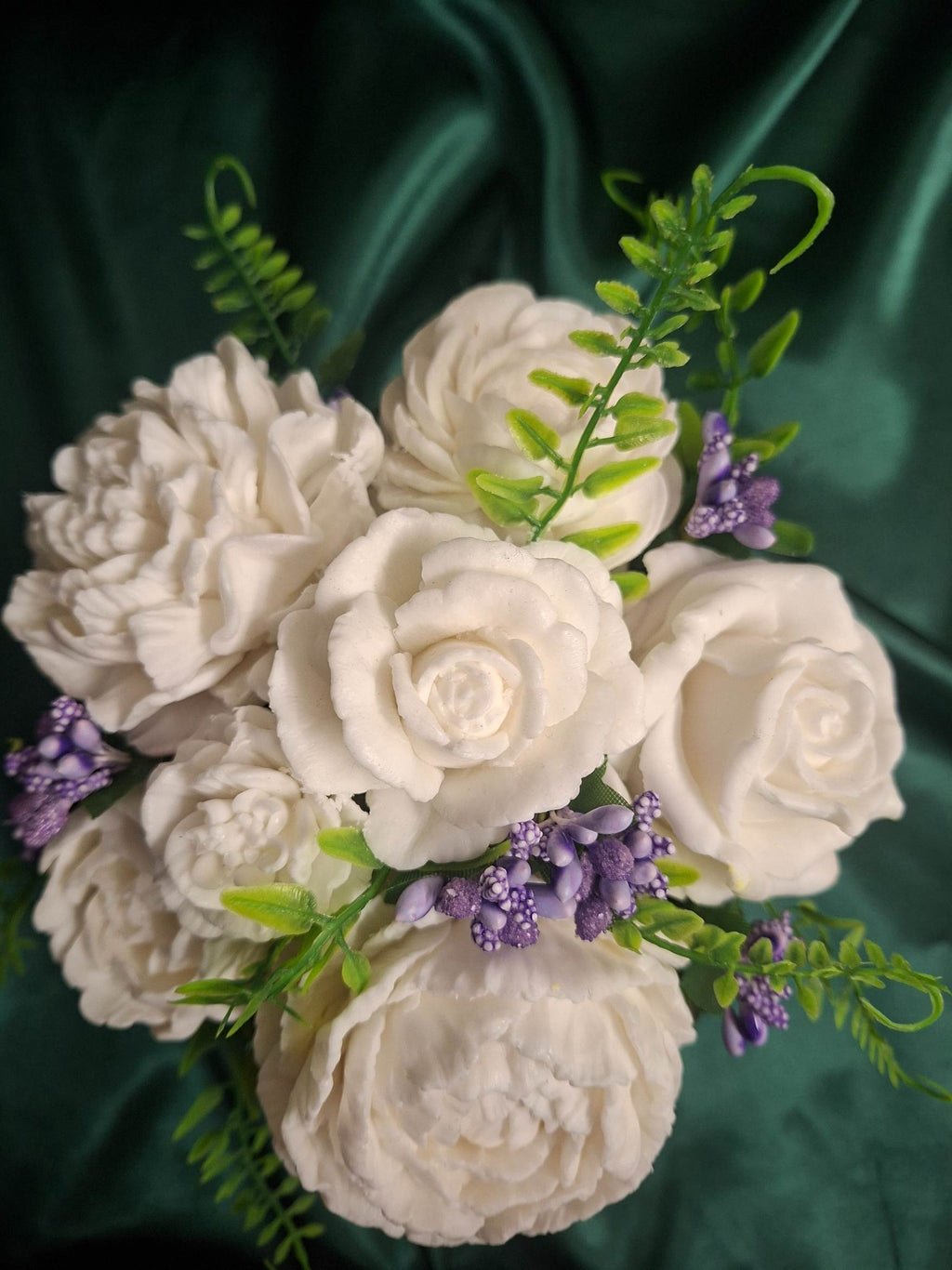 Artificial White Flower Box Arrangement In Bright Pink Cylinder Vase