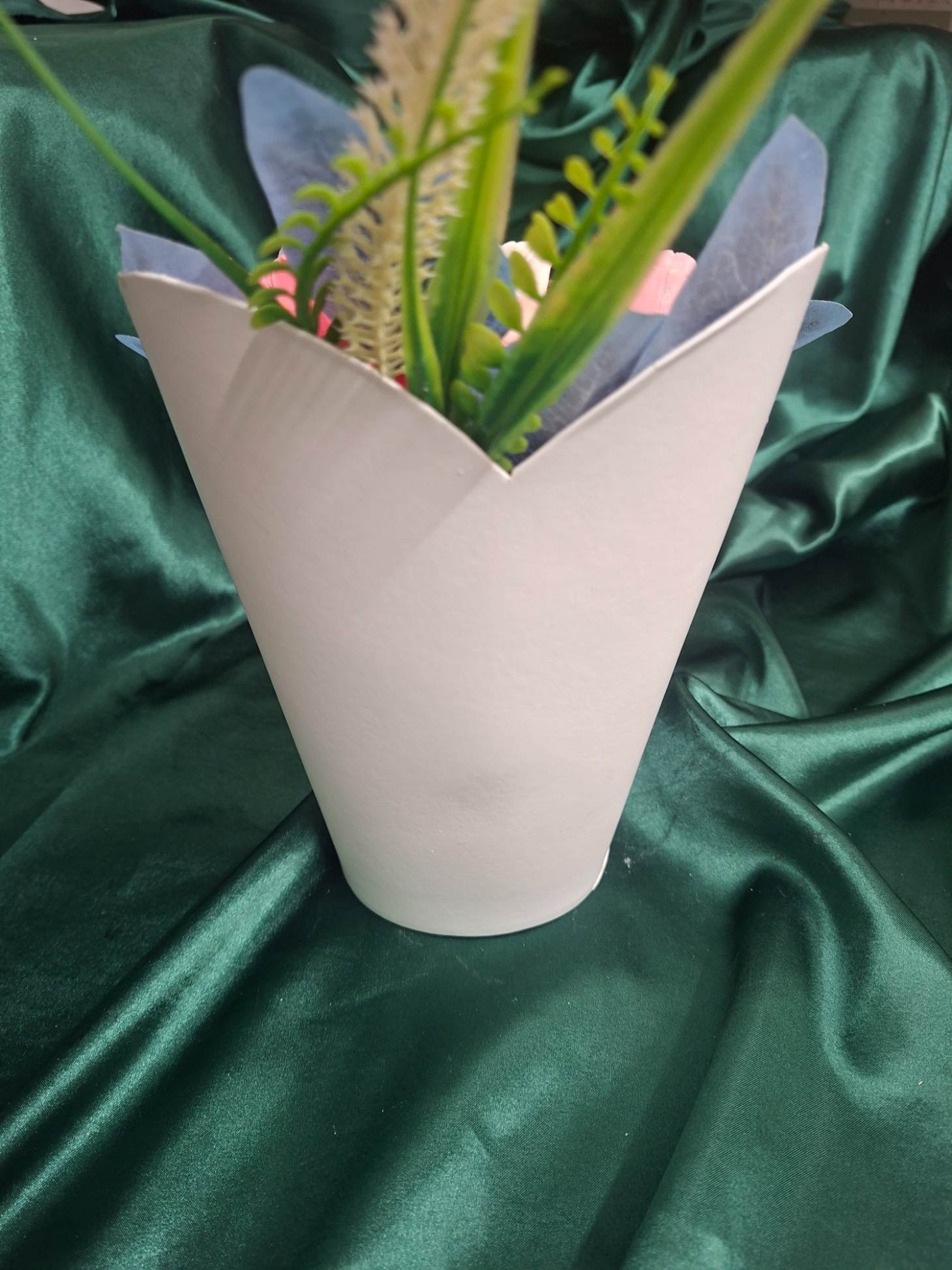 Decorative Flower Box Arrangement With Pink And White Roses