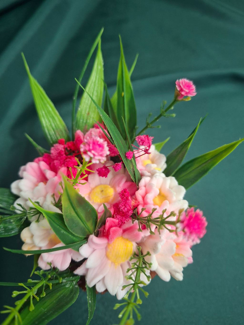 Artificial Flower Box Arrangement For Home Decor In Rustic Vase