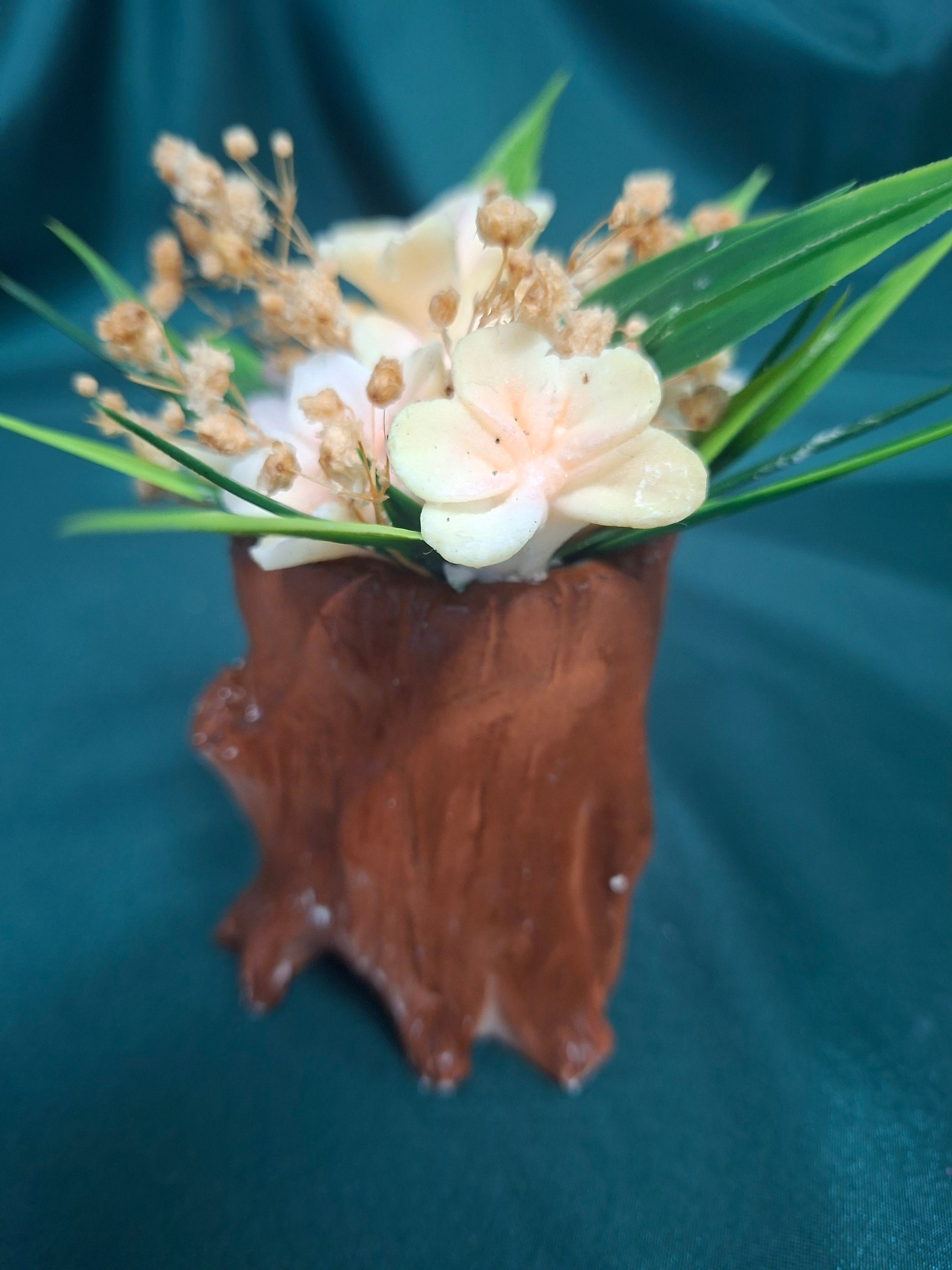 Artificial Flower Box Gift Set In Rustic Wooden Box