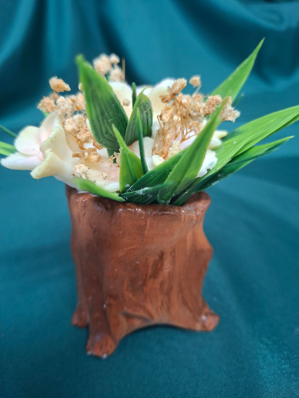 Artificial Flower Box Gift Set In Rustic Wooden Box