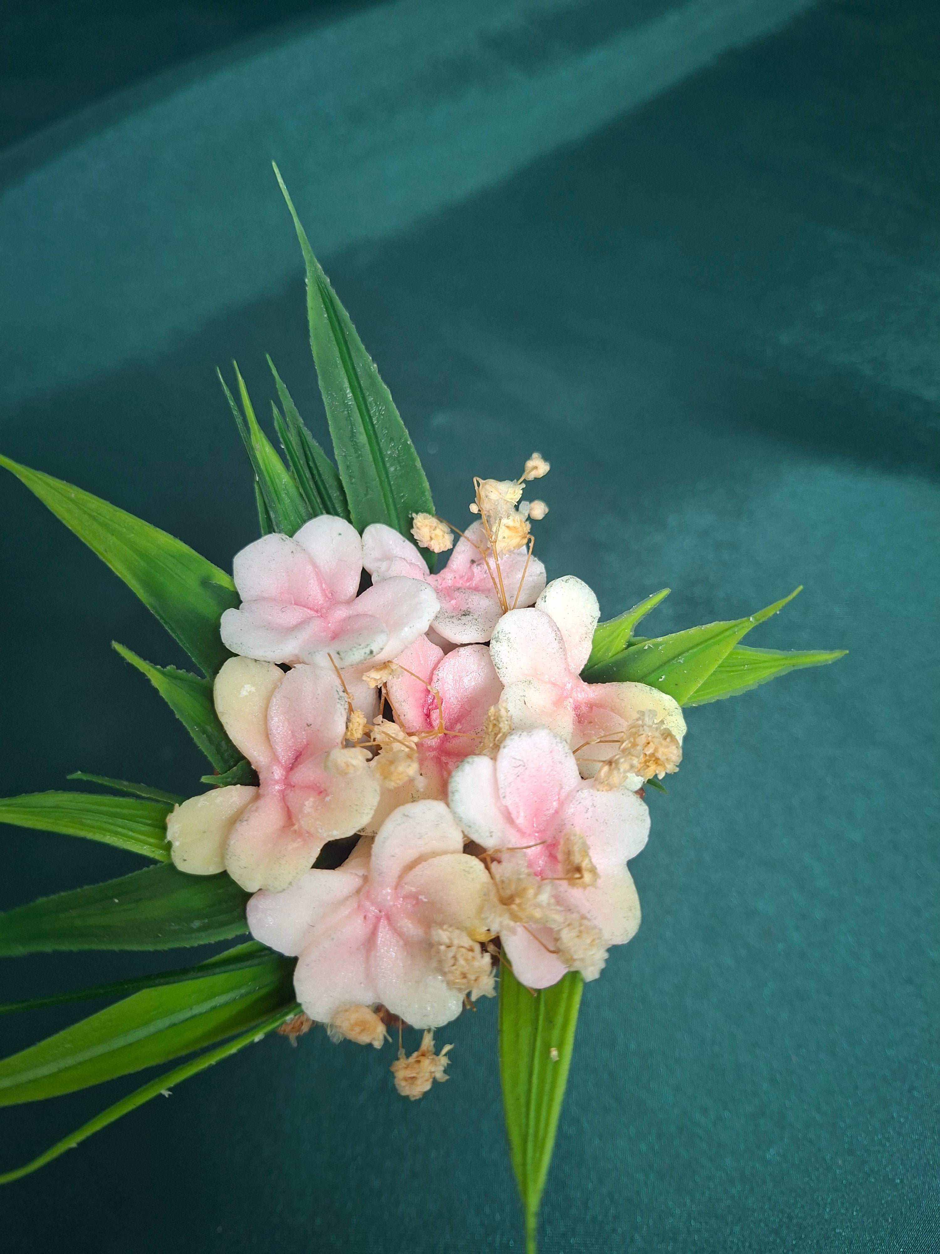 Rustic Tree Stump Pot Artificial Flower Bouquet Arrangement