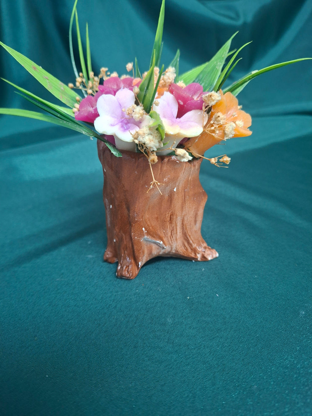 Colorful Artificial Flower Bouquet In Decorative Gift Box For Home Decor