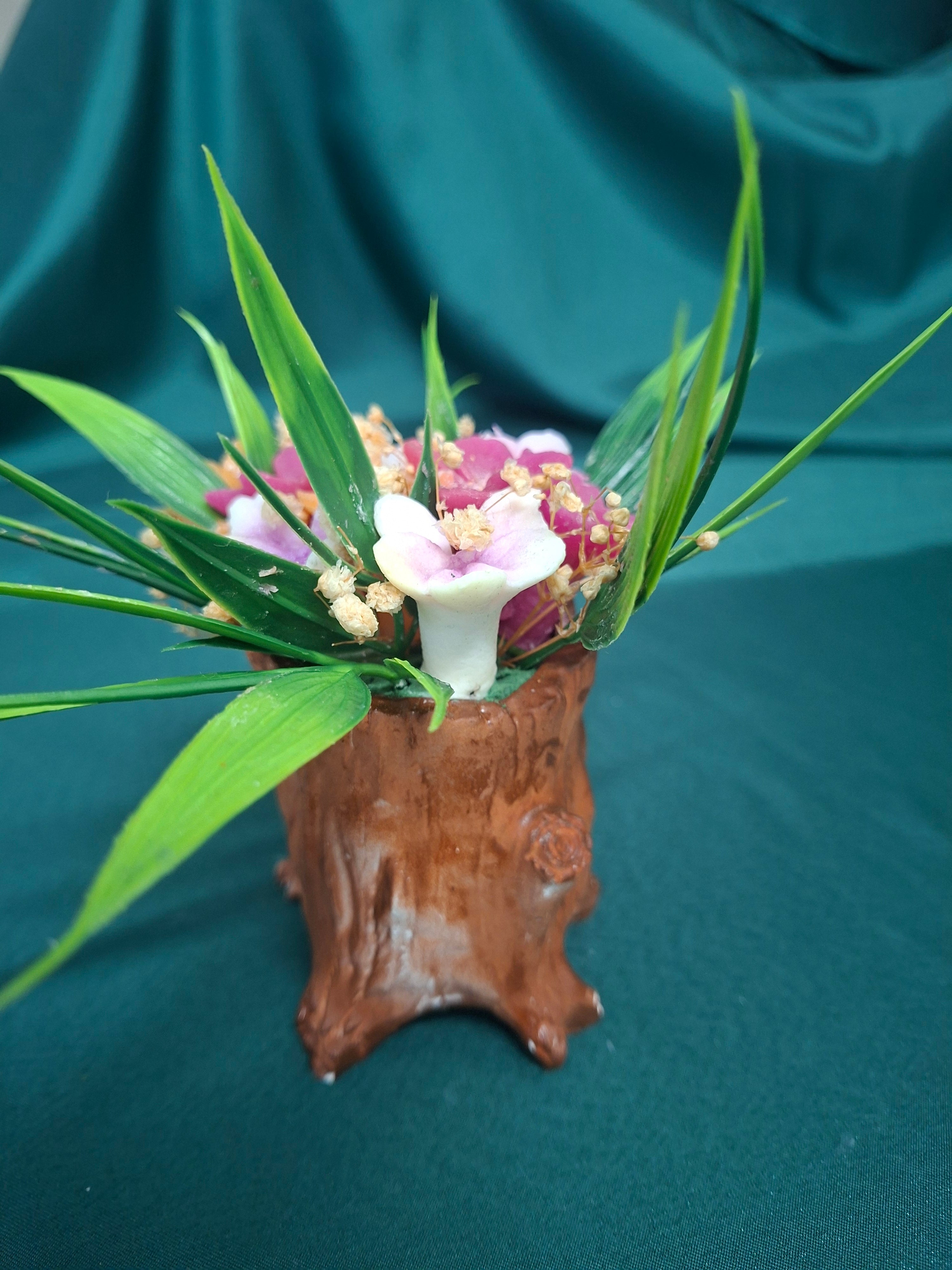 Colorful Artificial Flower Bouquet In Decorative Gift Box For Home Decor