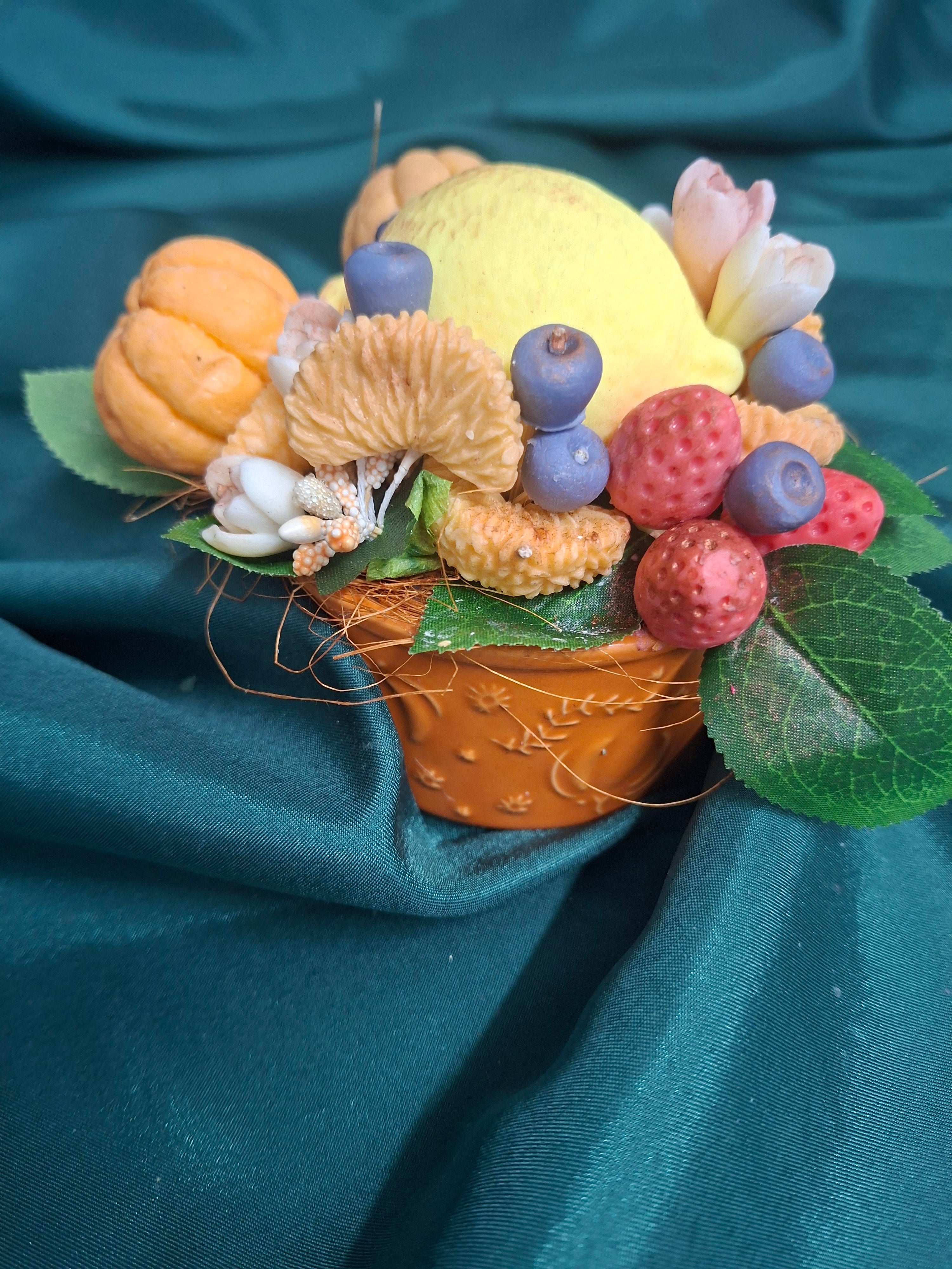 Artificial Floral Bouquet Soap Art In Decorative Pot Centerpiece