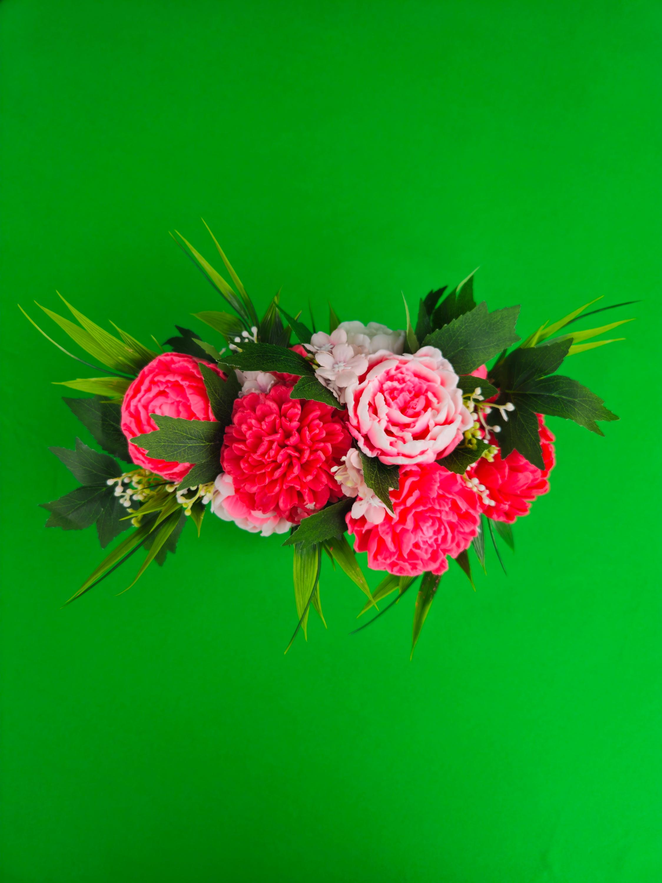 Woven Bloom Basket | Artisan Soap Flower Bouquet