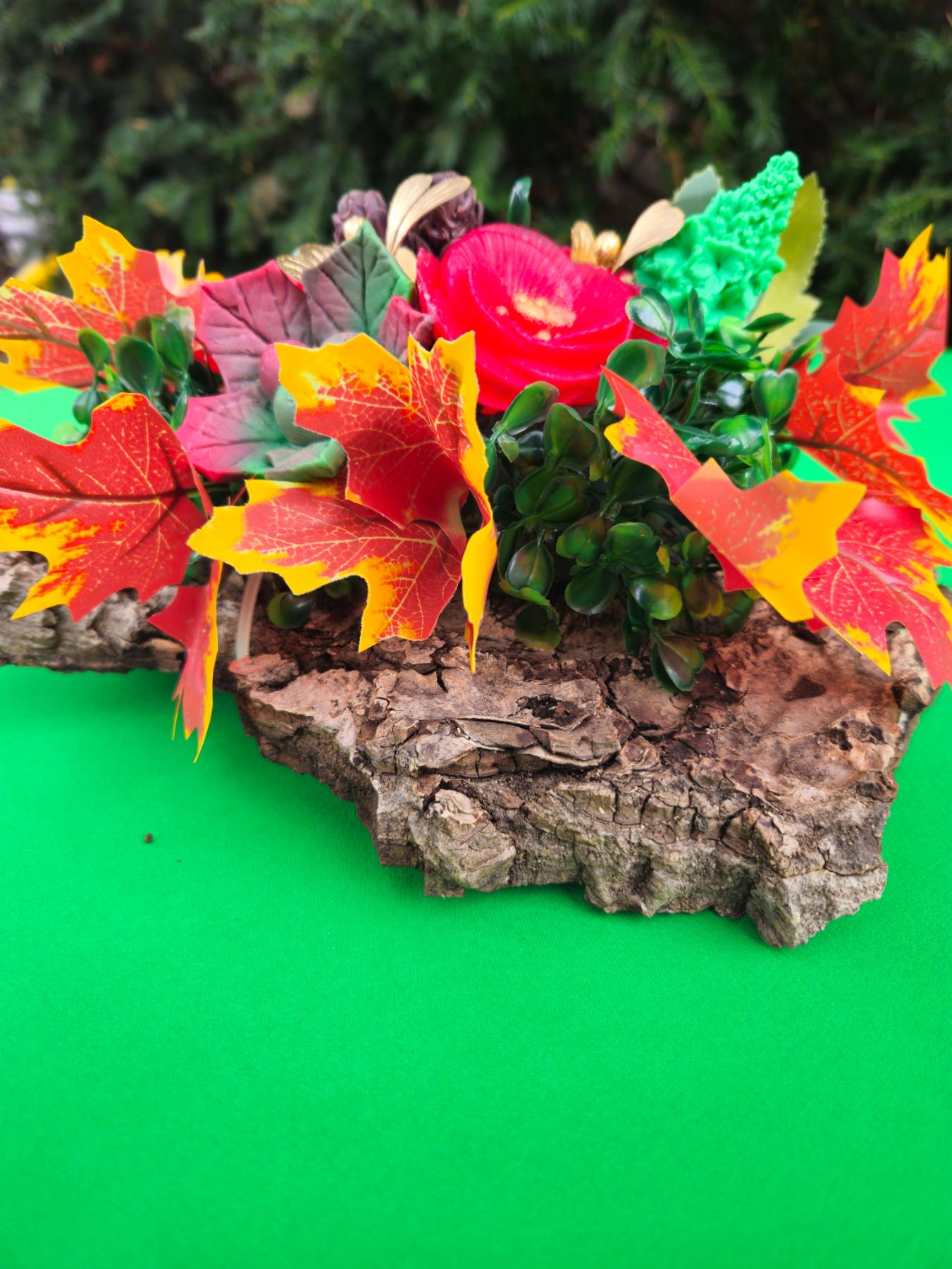 Woven Blossom Basket | Artisan Soap Flower Arrangement