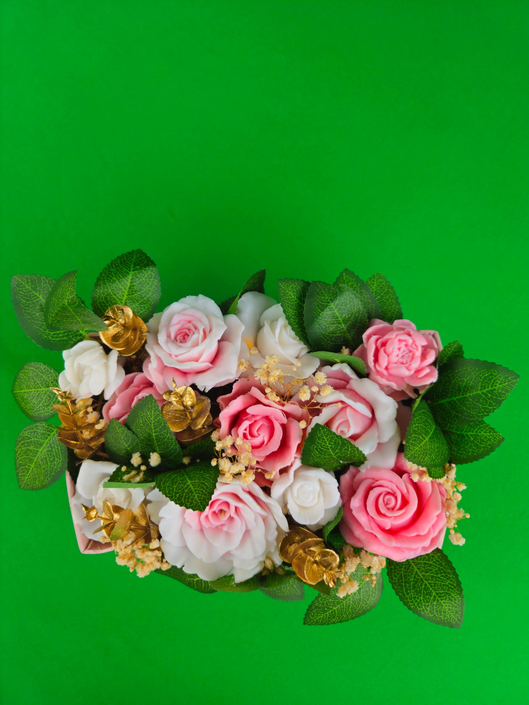 Woven Charm Basket | Luxury Soap Flower Keepsake