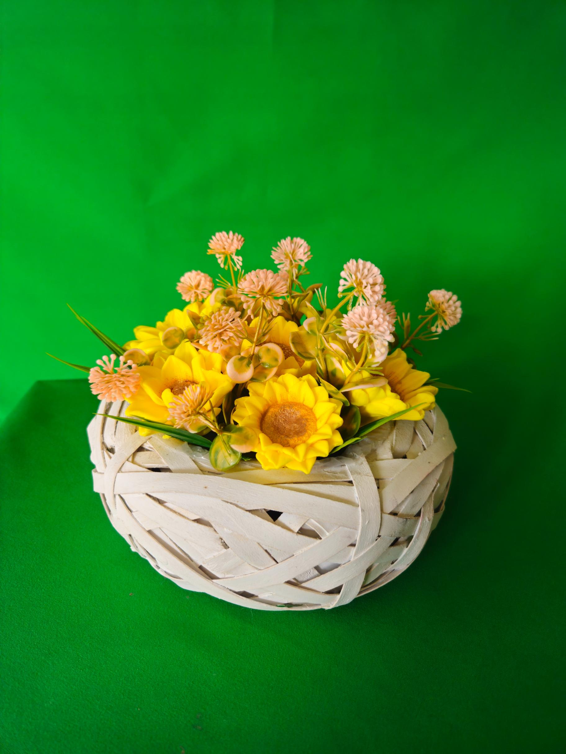 Woven Luxe Basket | Luxury Soap Flower Bouquet