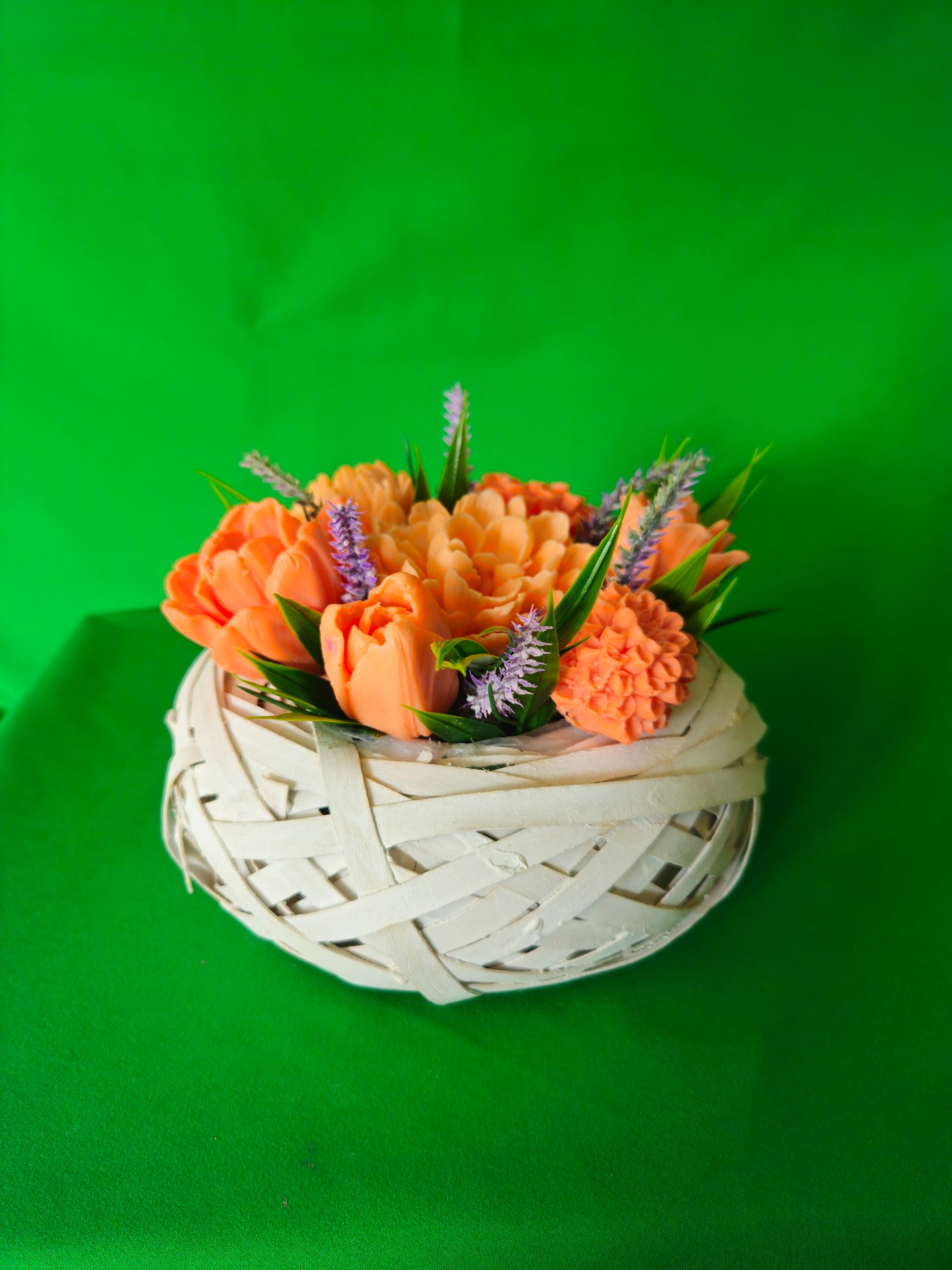 Woven Bloom Essence | Luxury Soap Flower Décor Basket