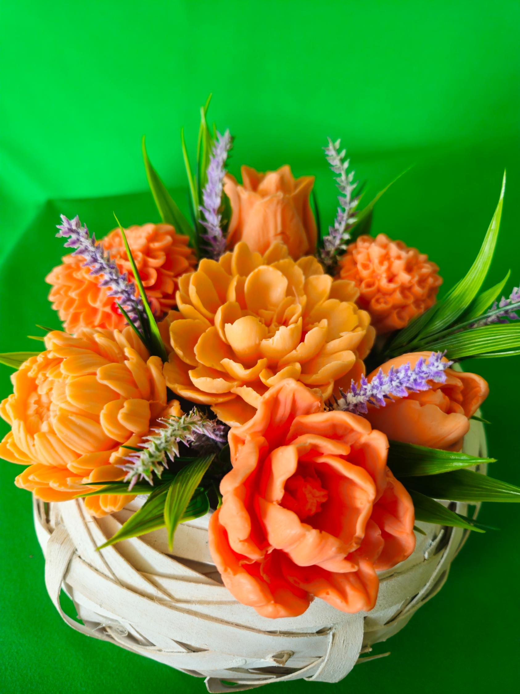 Woven Bloom Essence | Luxury Soap Flower Décor Basket