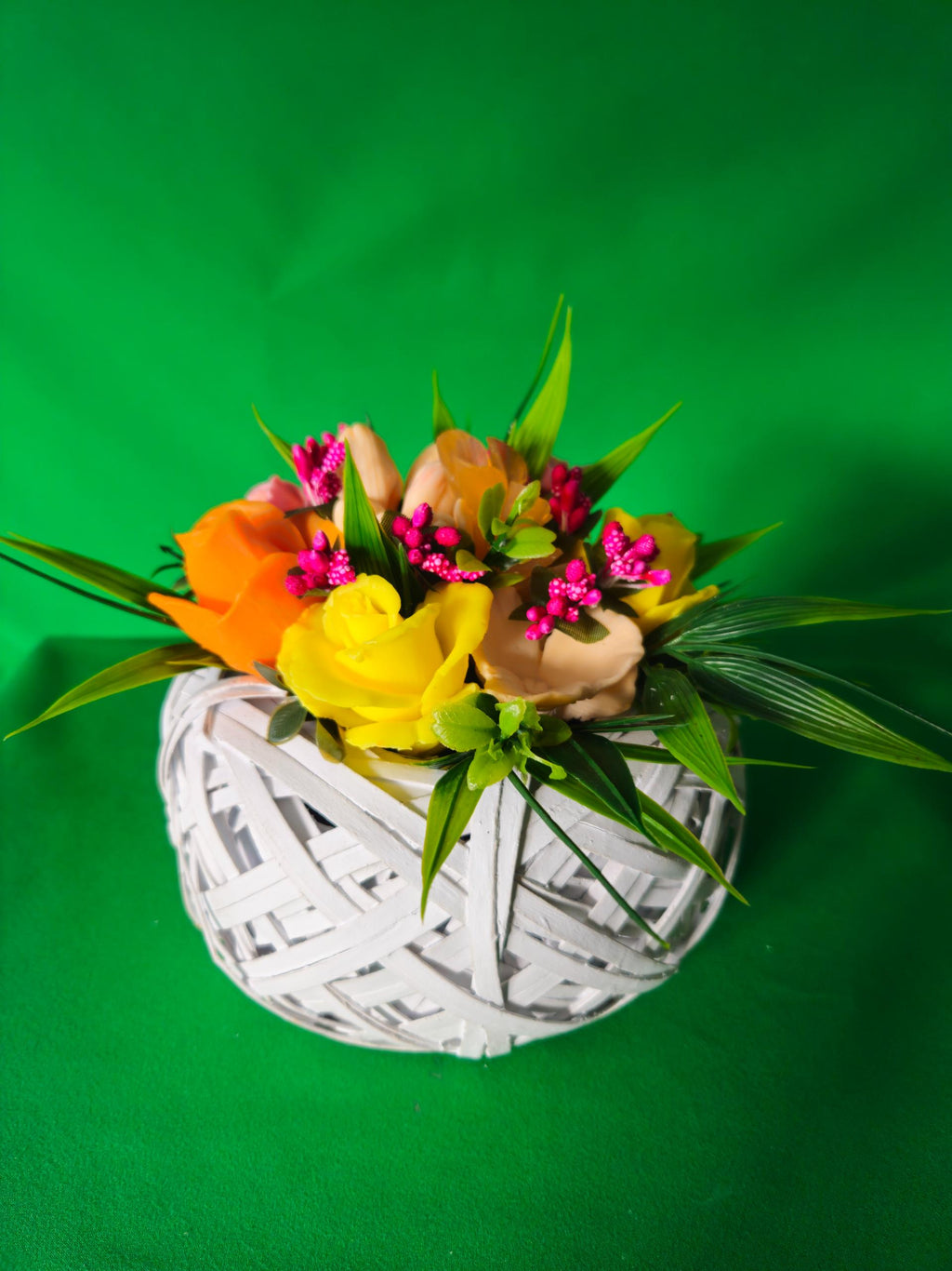 Woven Bloom Jewel Basket | Luxury Soap Flower Arrangement