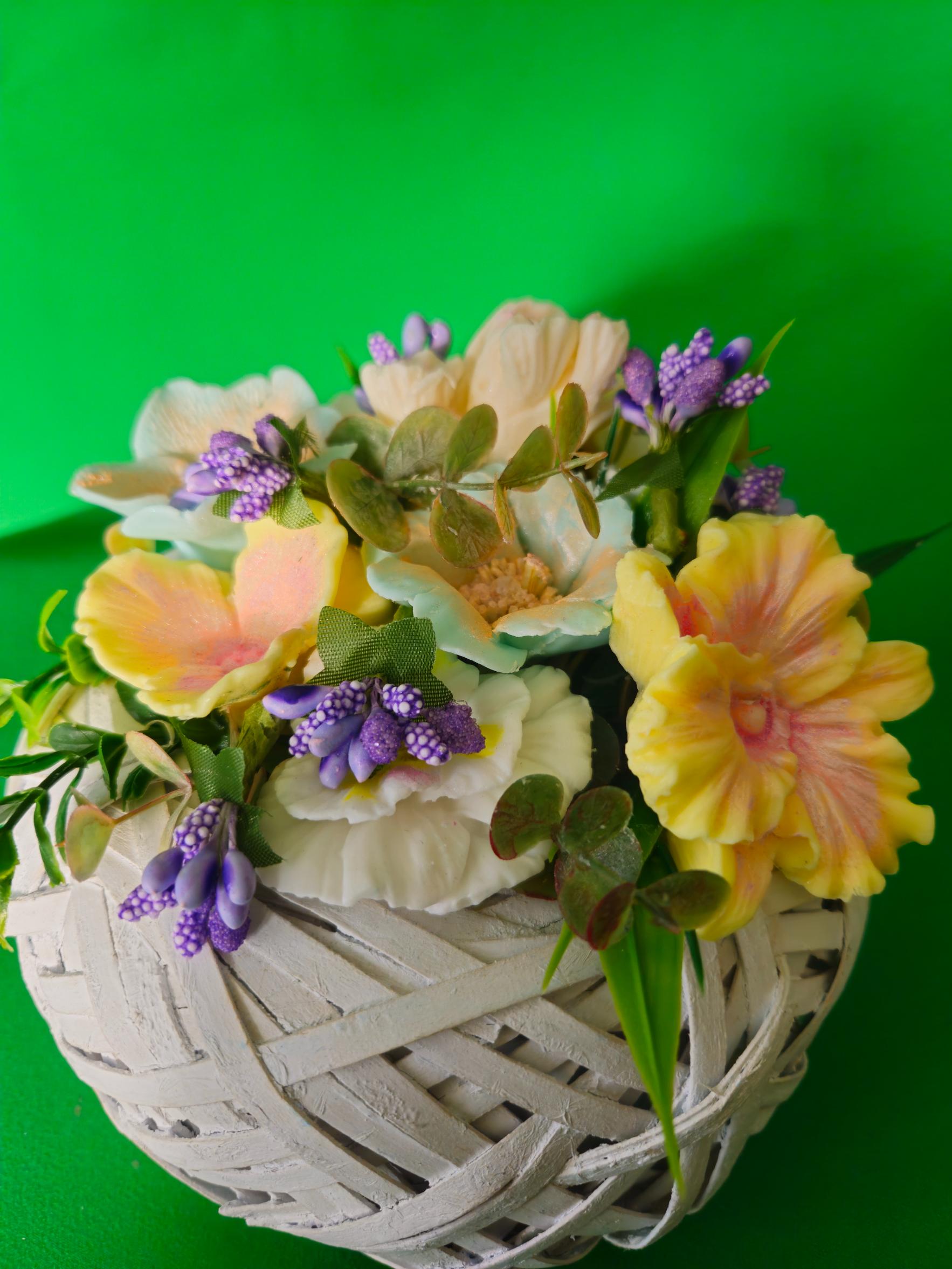 Woven Floral Radiance Basket | Scented Soap Flower Gift Idea