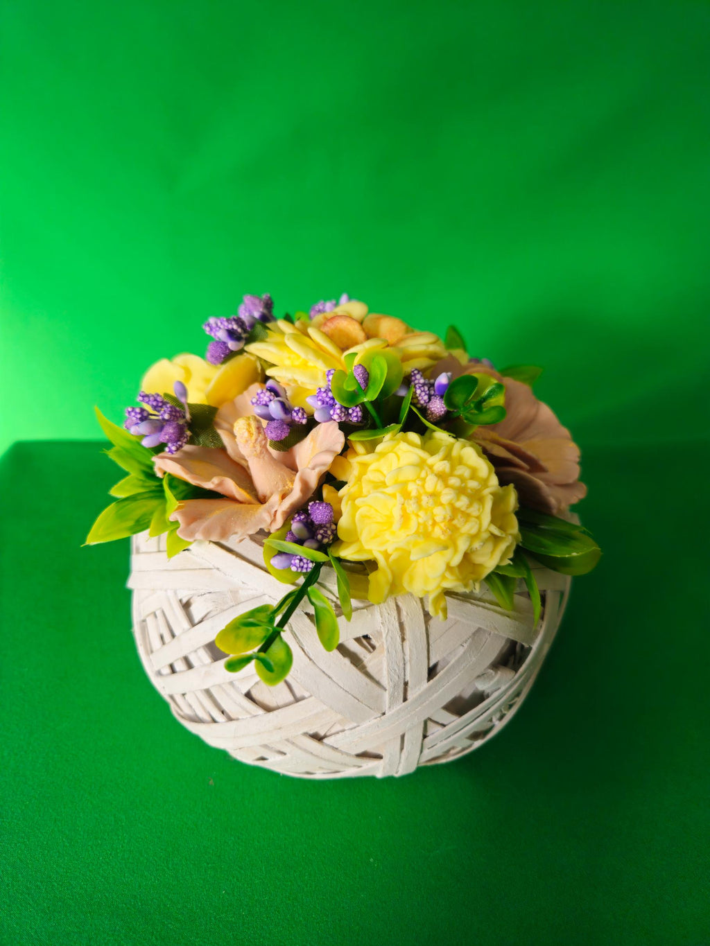 Woven Moonlight Blossoms | Elegant Soap Flower Keepsake