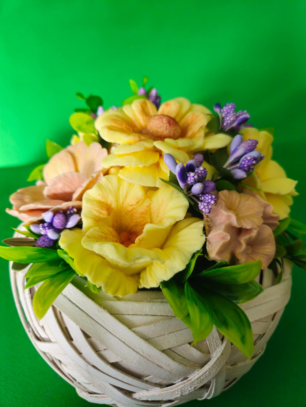 Woven Moonlight Blossoms | Elegant Soap Flower Keepsake