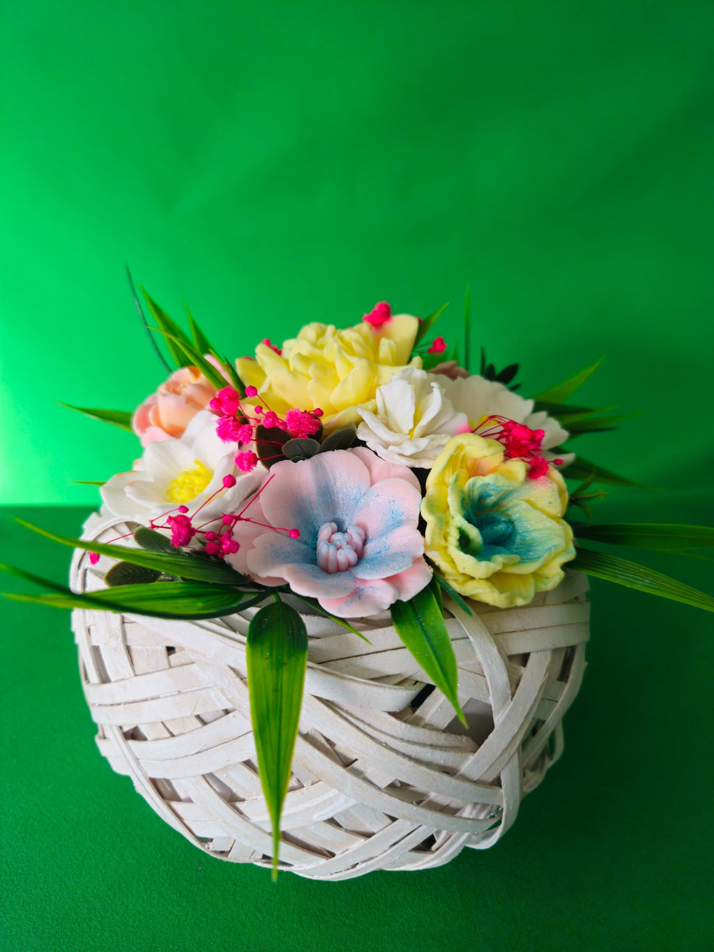 Woven Radiant Petals Basket | Luxury Floral Soap Display