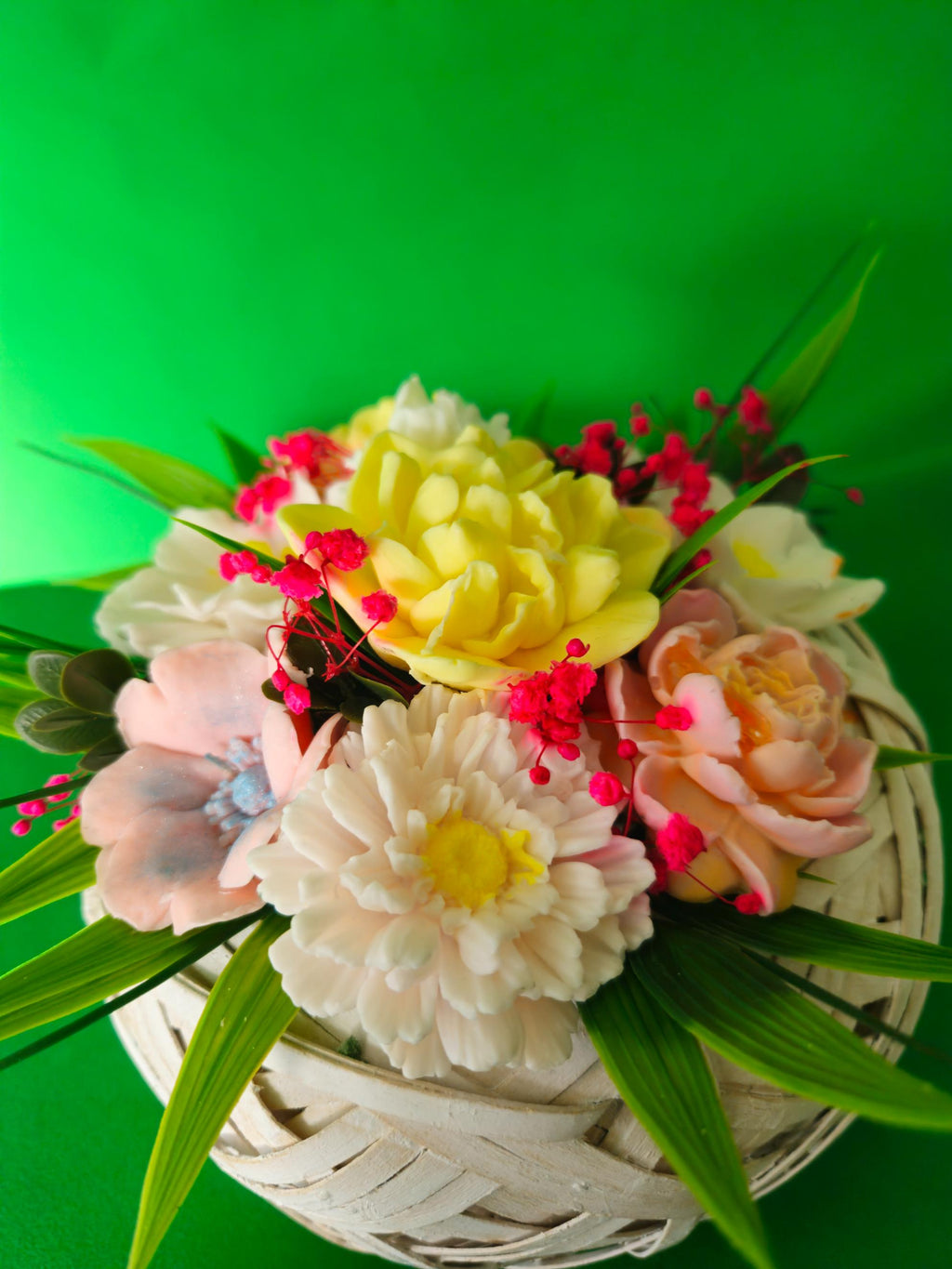 Woven Radiant Petals Basket | Luxury Floral Soap Display