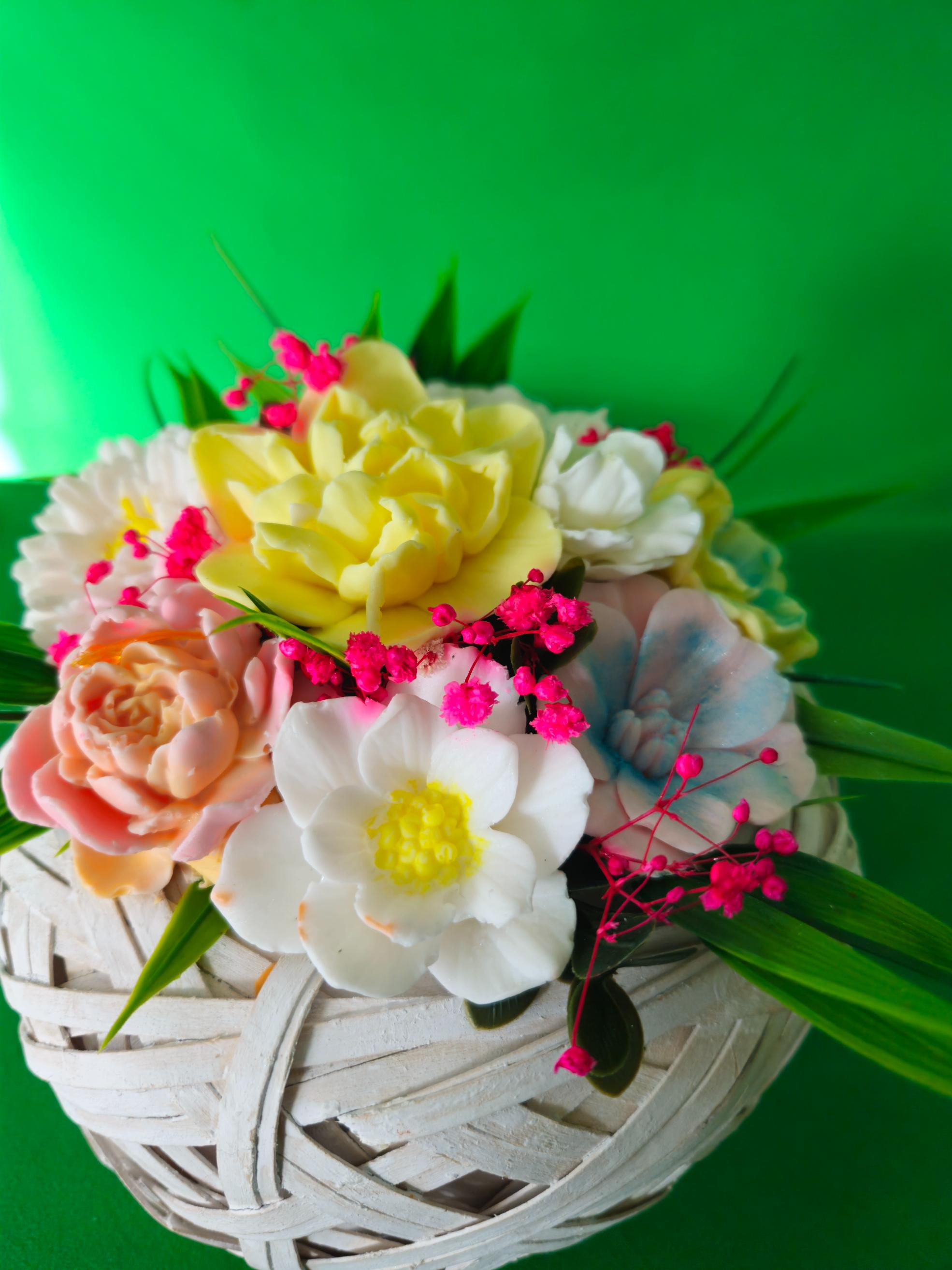 Woven Radiant Petals Basket | Luxury Floral Soap Display