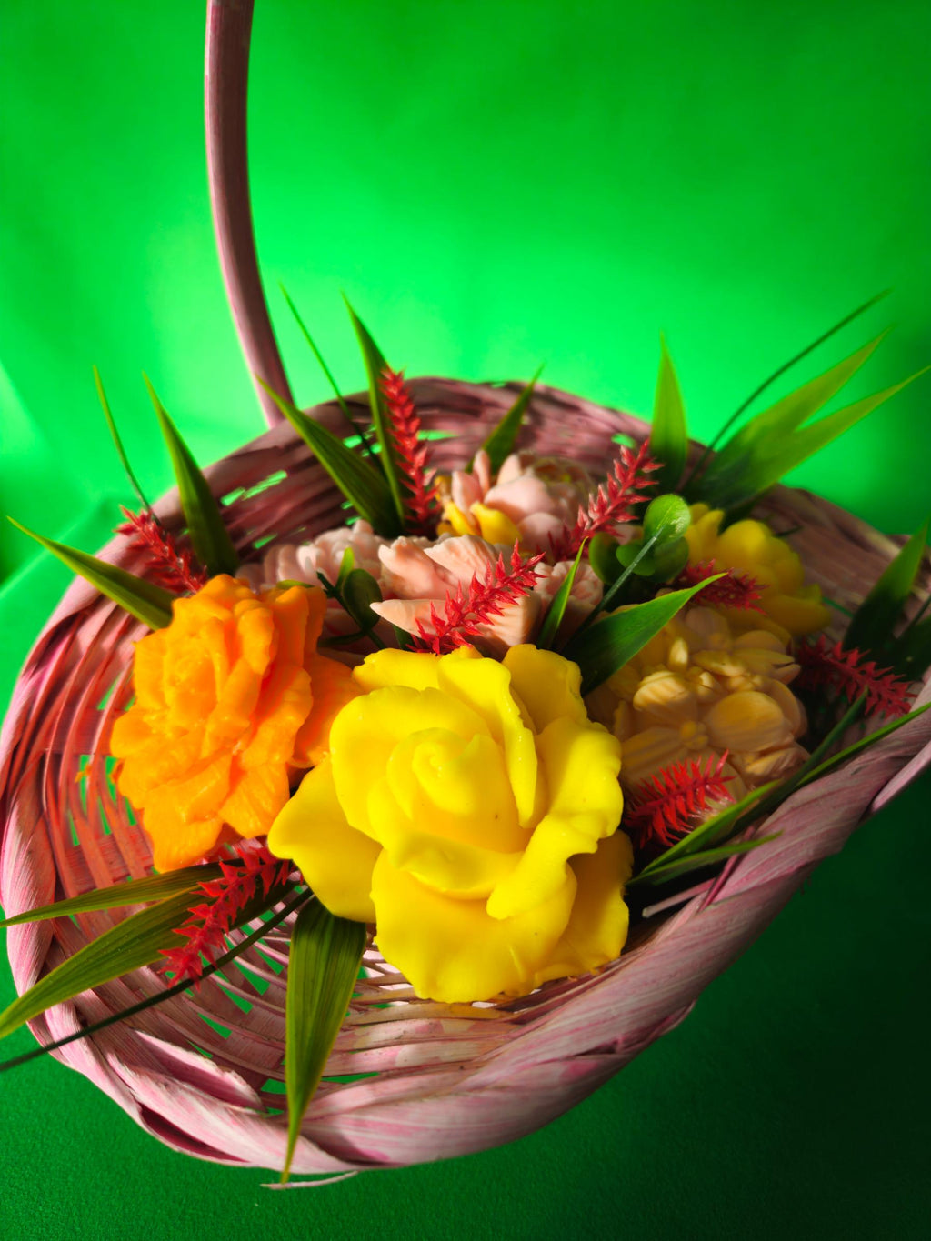 Woven Dream Petals Basket | Luxury Scented Soap Flower Arrangement