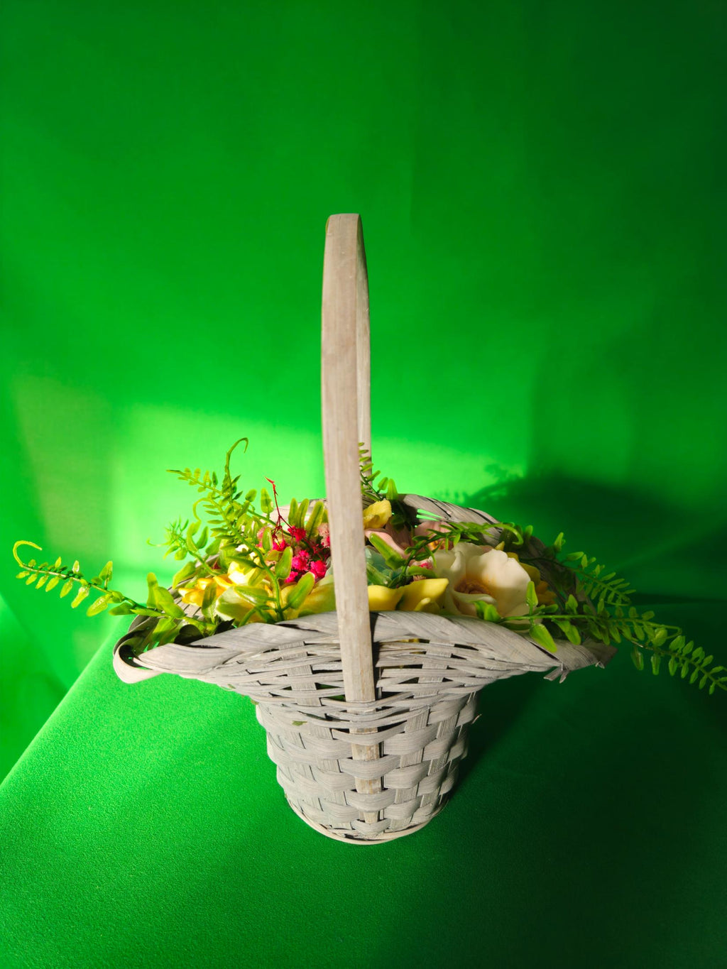 Woven Harmony Petals Basket | Eco-Friendly Soap Flower Display