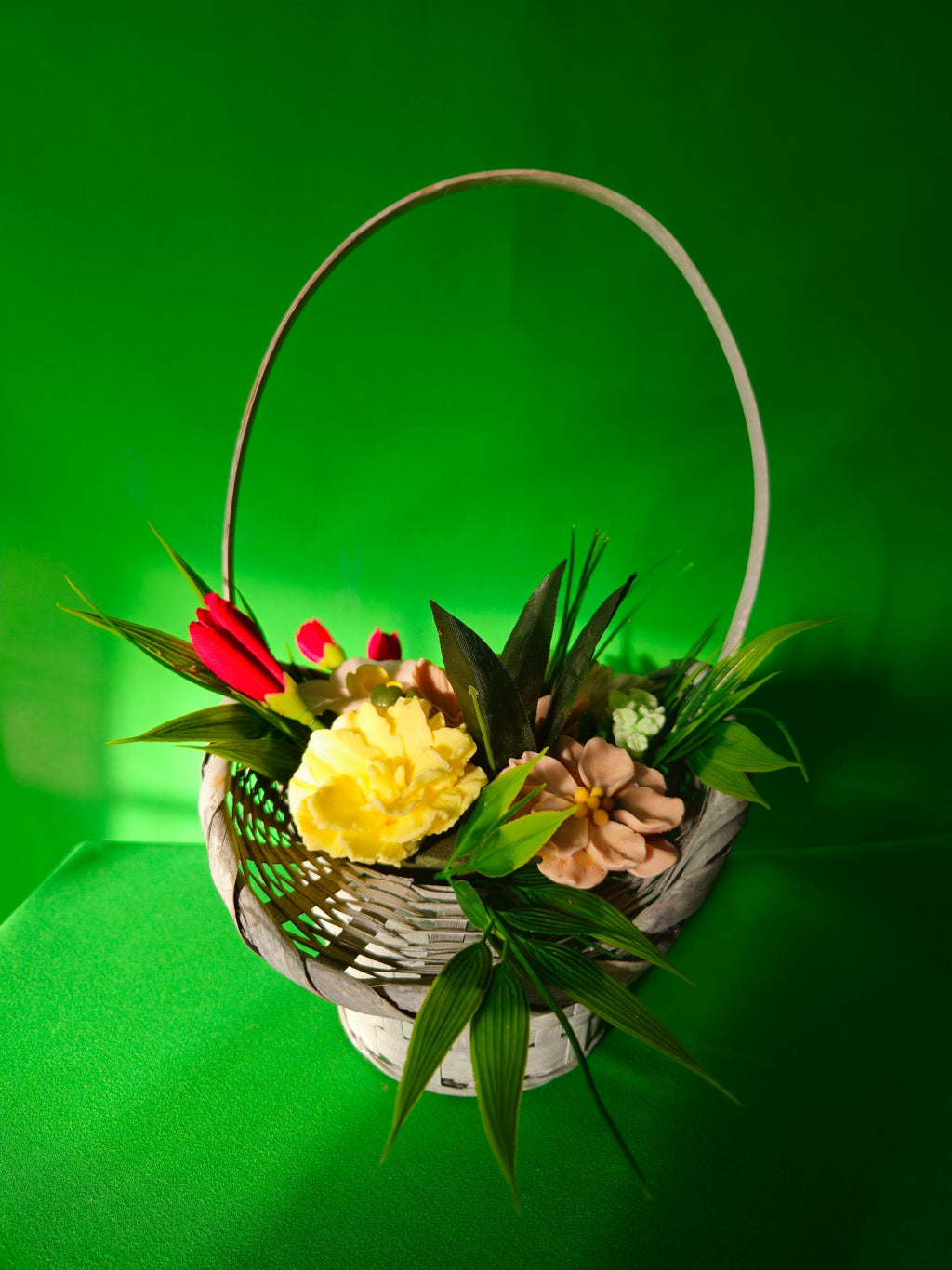 Woven Blossom Whispers | Handcrafted Soap Flower Basket (UK Made)