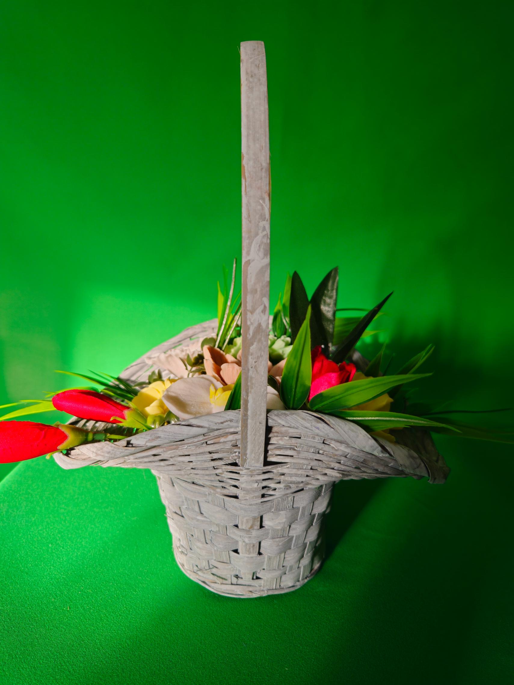 Woven Blossom Whispers | Handcrafted Soap Flower Basket (UK Made)