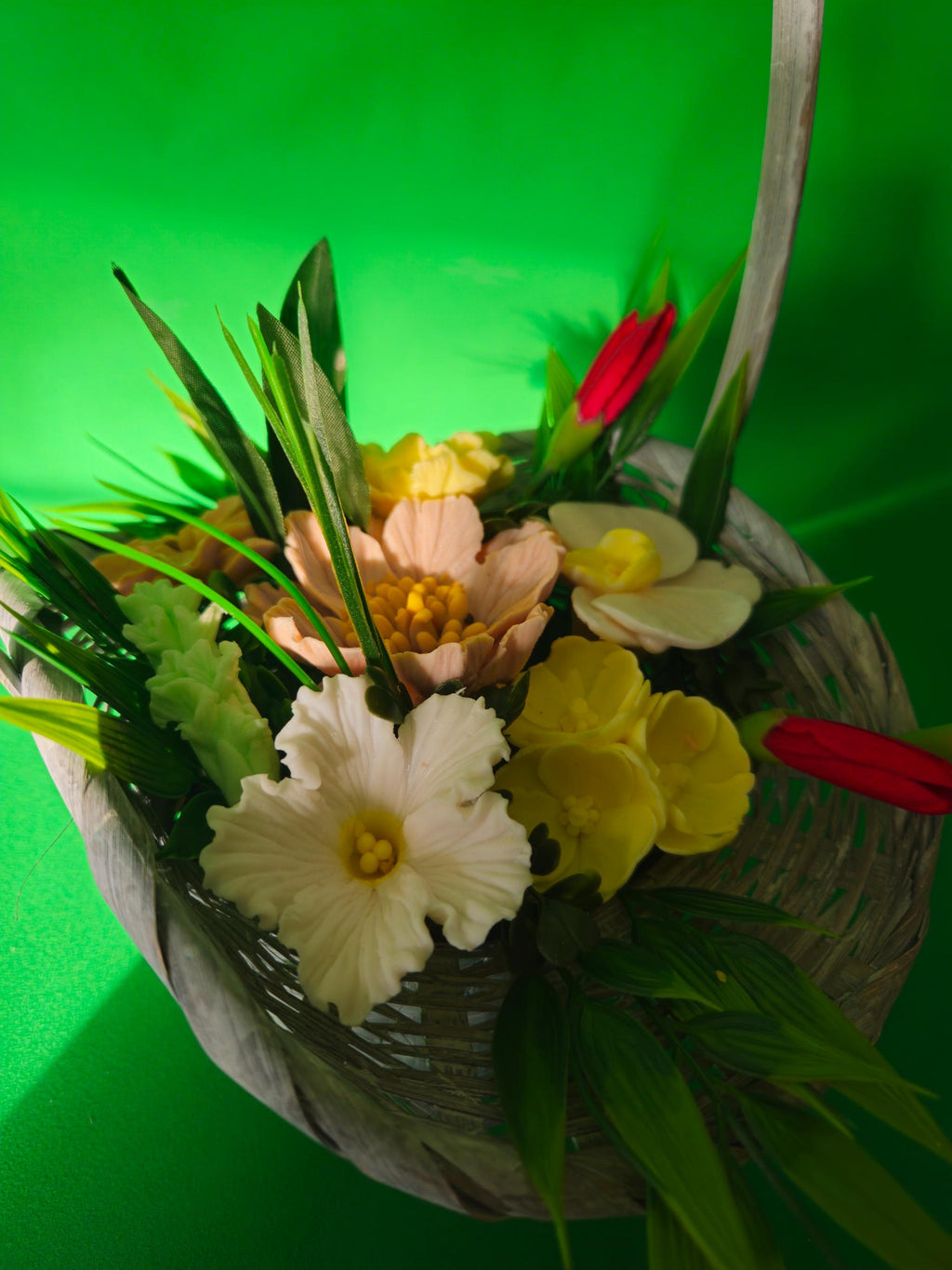 Woven Blossom Whispers | Handcrafted Soap Flower Basket (UK Made)