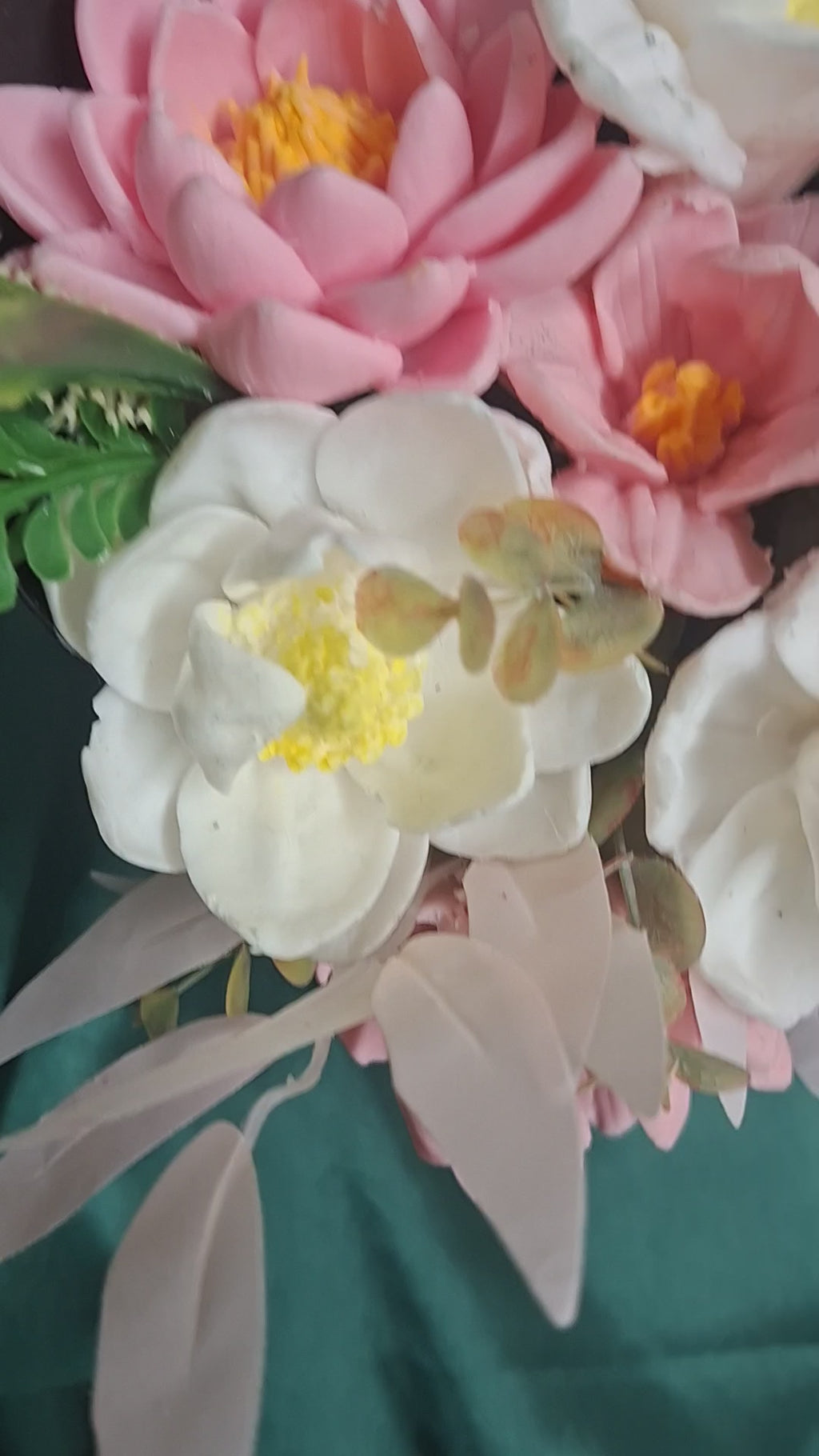 Artificial Flower Box Bouquet Peony And White Flowers Decor