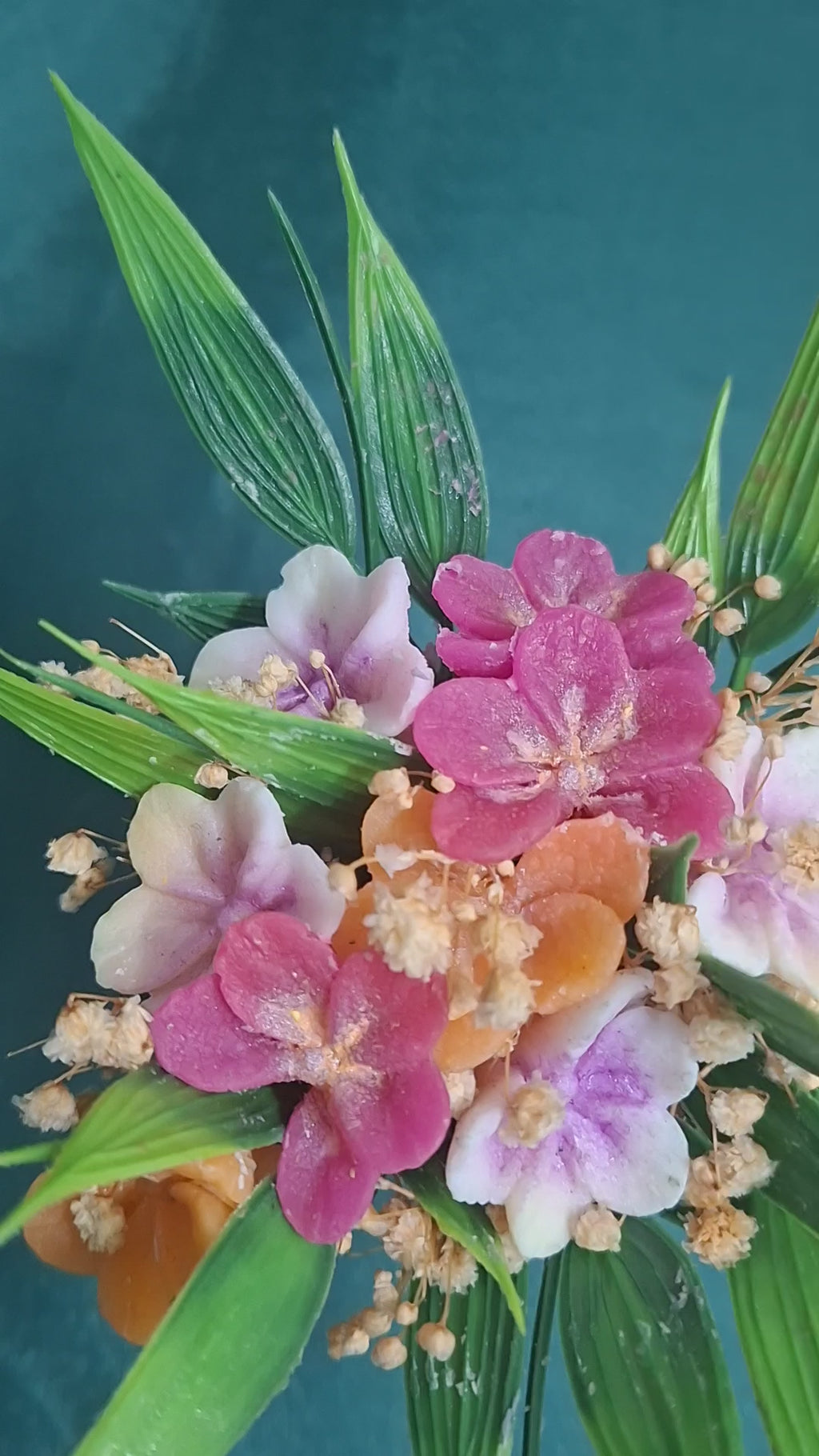 Colorful Artificial Flower Bouquet In Decorative Gift Box For Home Decor