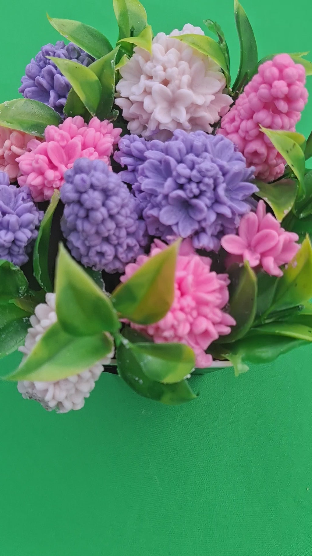 Artificial Flower Box Arrangement In Black Square Pot