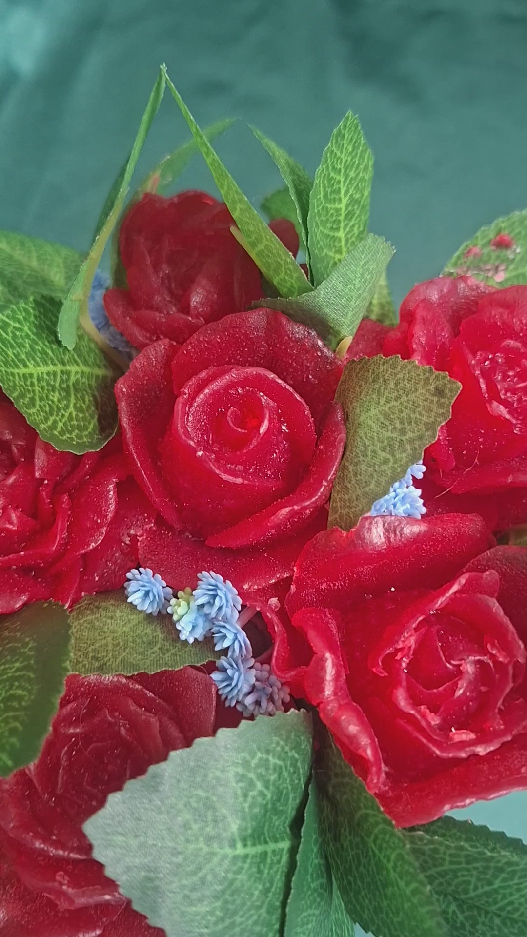 Artificial Flower Arrangement In White Lace Pot Decor