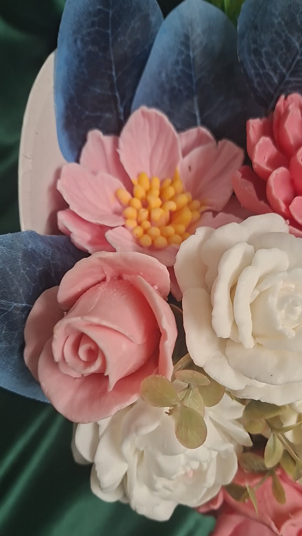 Decorative Flower Box Arrangement With Pink And White Roses
